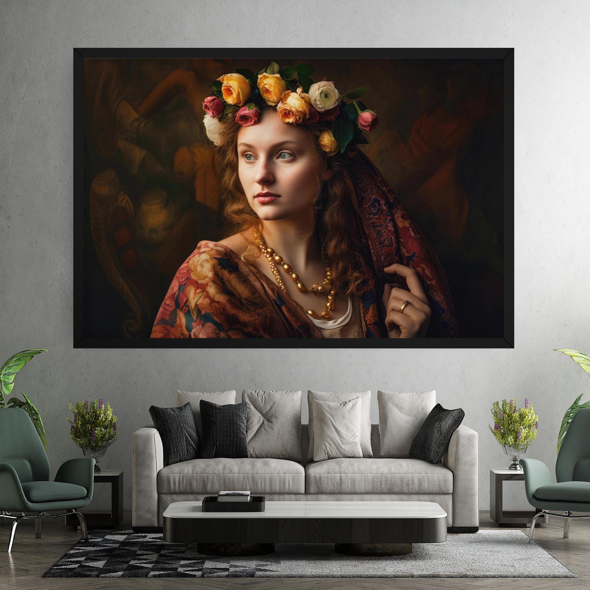 Tablou Canvas Renaissance Woman mockup 7