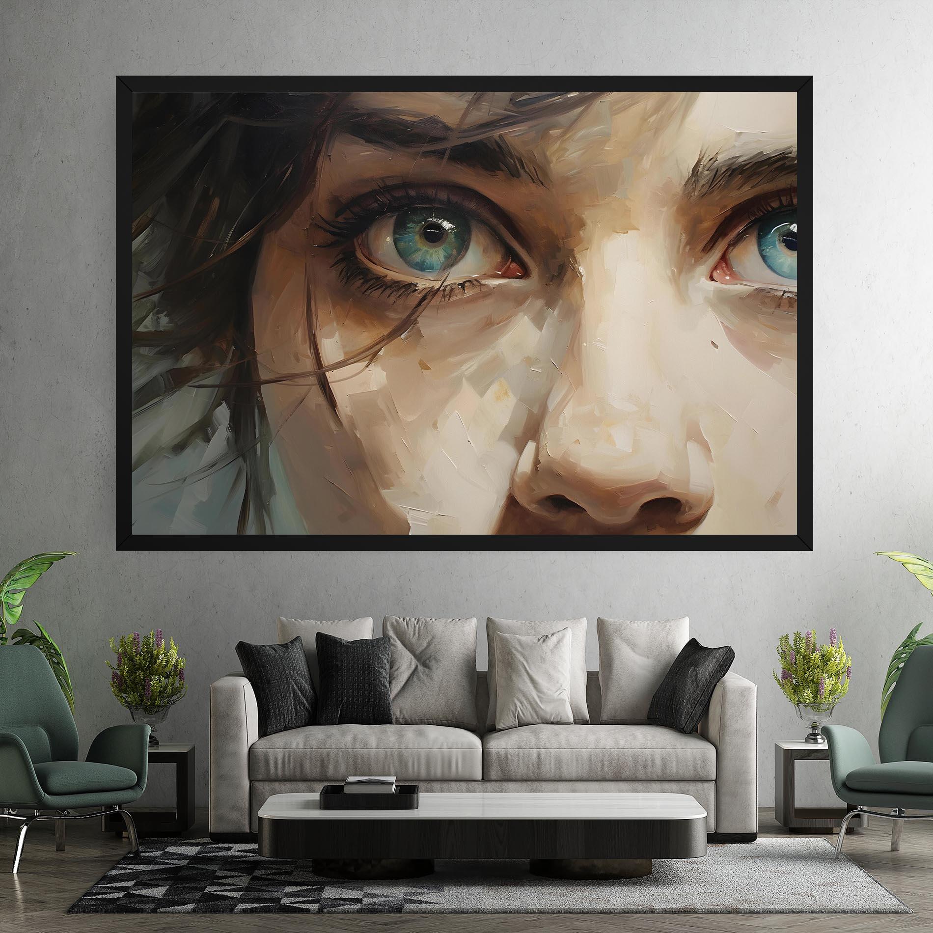 Tablou Canvas Vintage Blue Eyes Art mockup 7