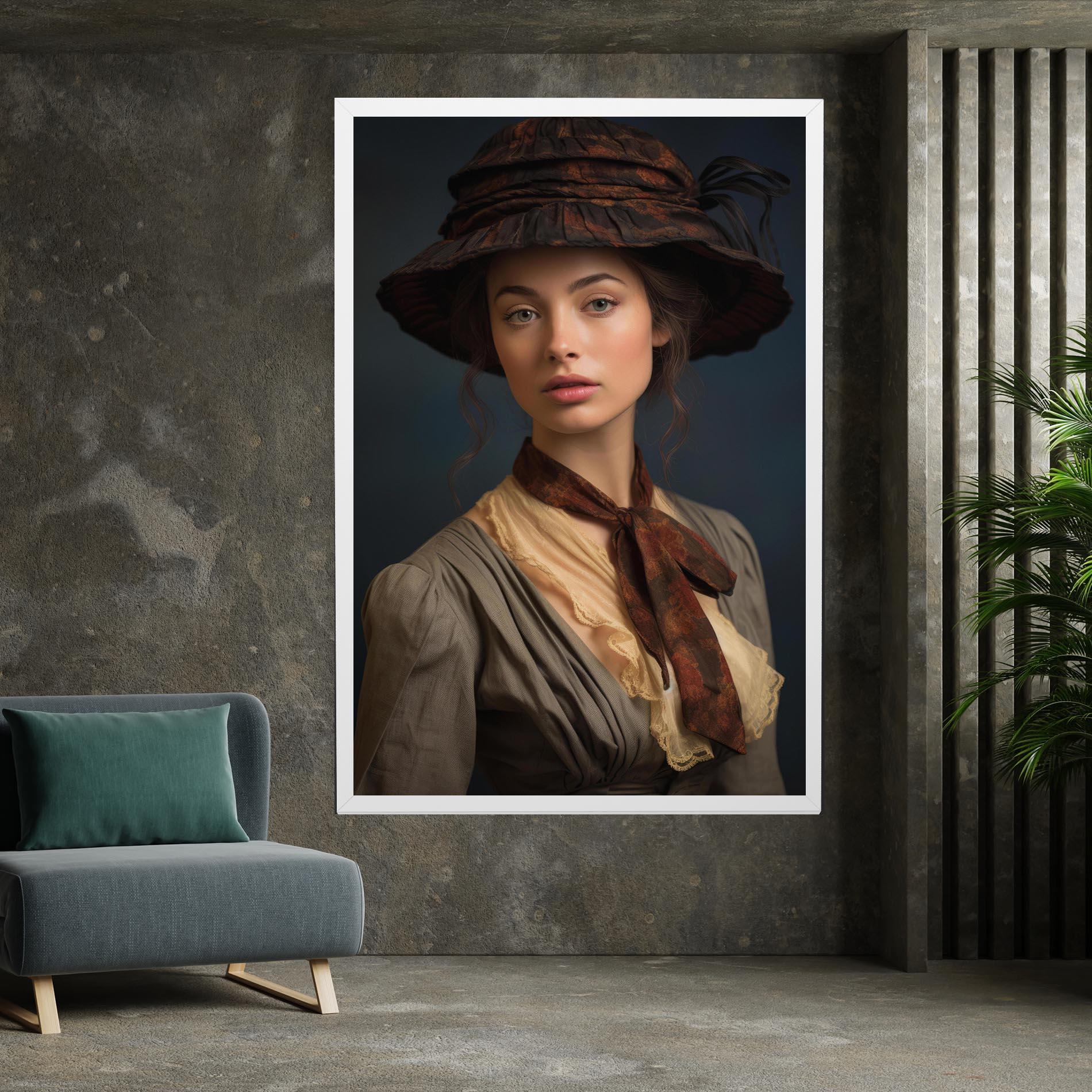 Tablou Canvas Brown Vintage Hat mockup 7