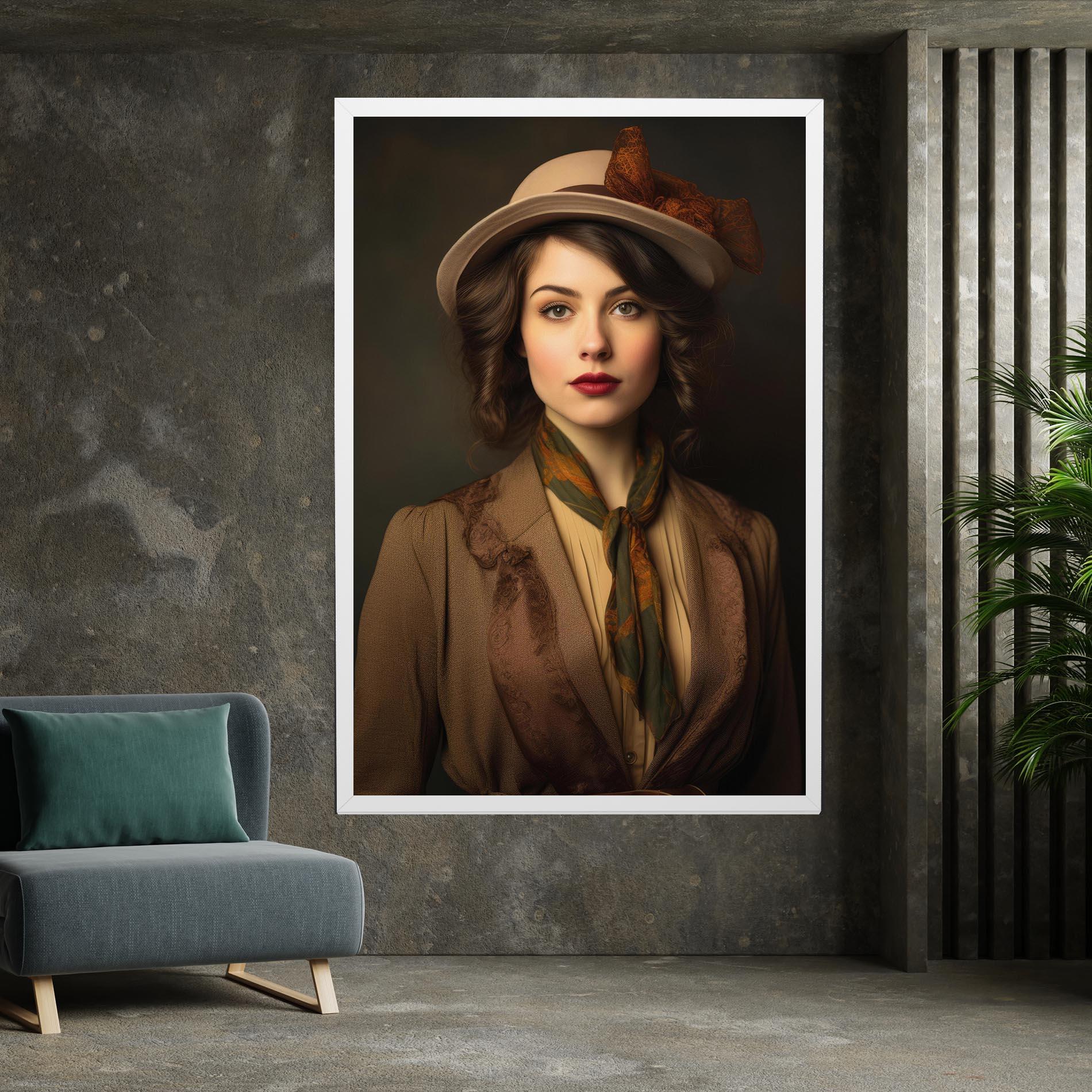 Tablou Canvas Cream Vintage Hat mockup 7