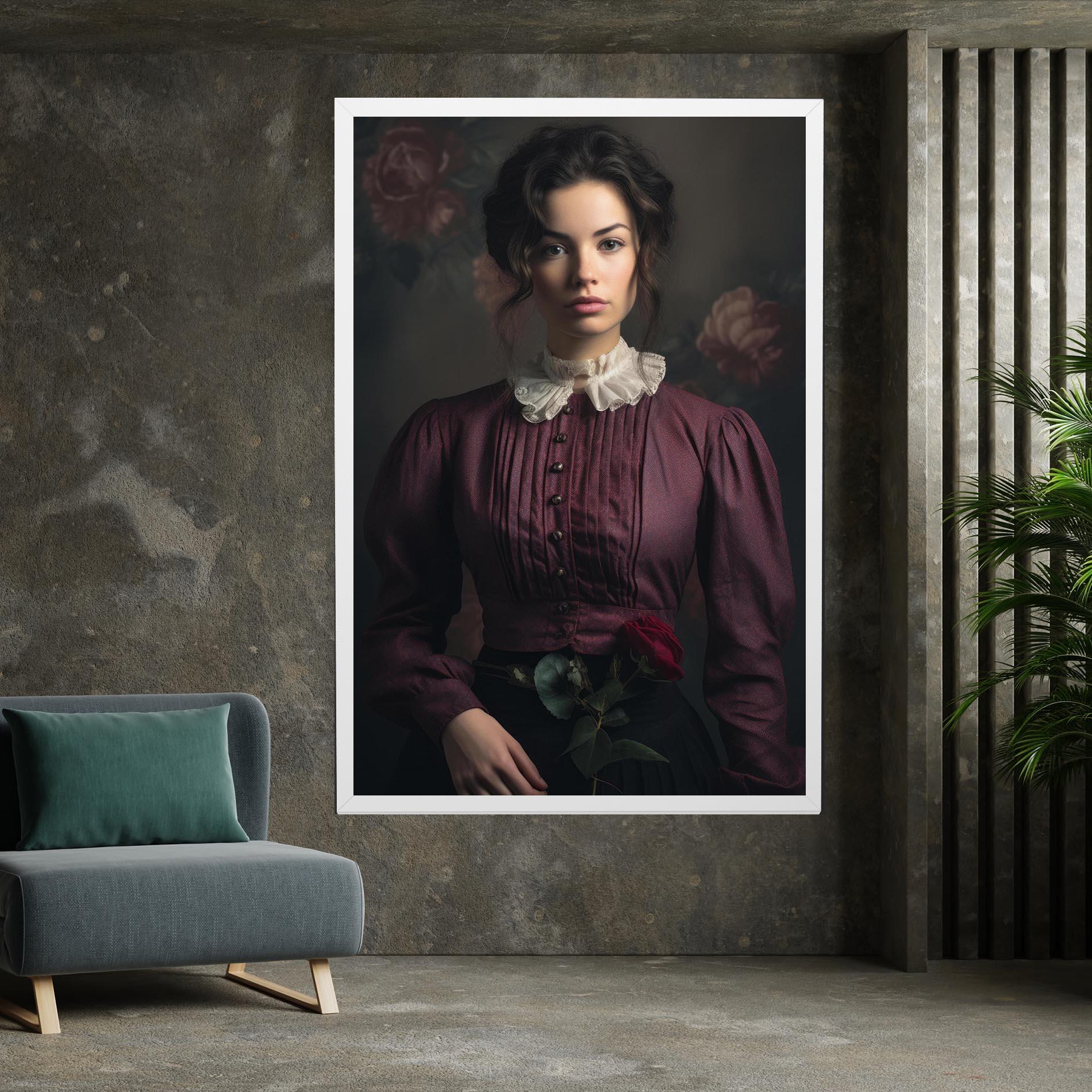 Tablou Canvas Holding Vintage Rose mockup 7