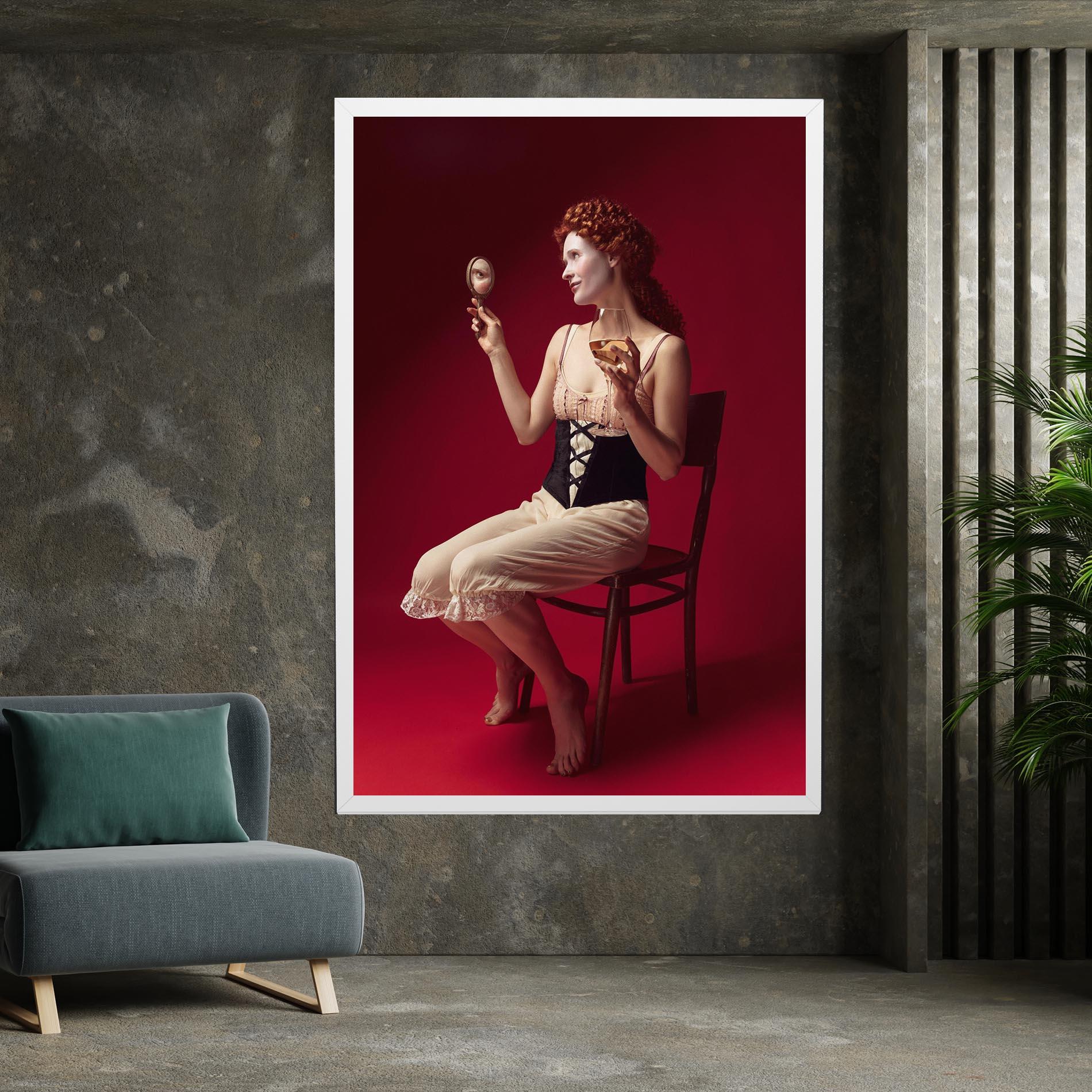 Tablou Canvas Medieval Redhead Woman mockup 7