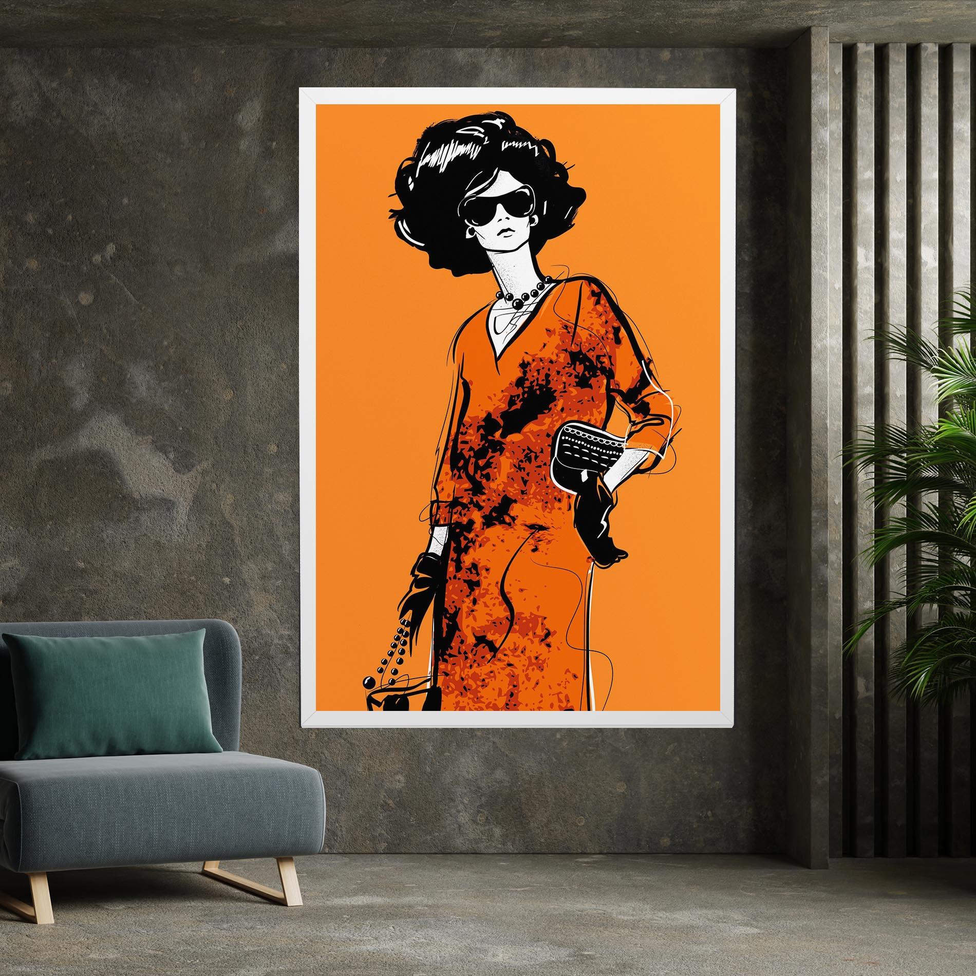 Tablou Canvas Old Orange Dress mockup 7
