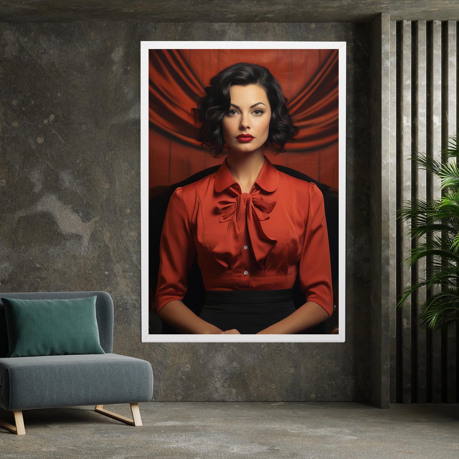 Tablou Canvas Pretty Red Blouse mockup 7