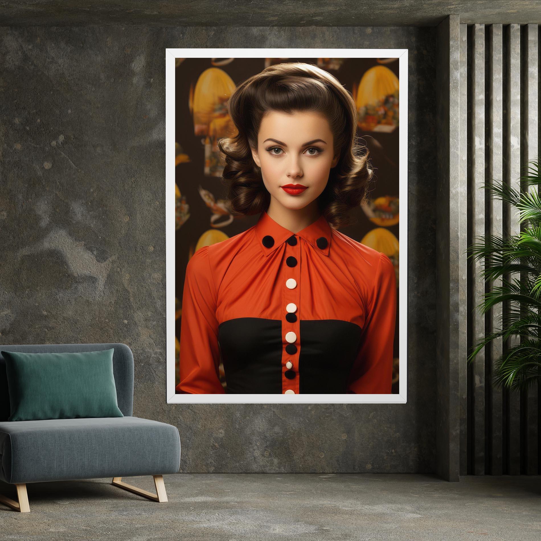 Tablou Canvas Vintage Red Black mockup 7