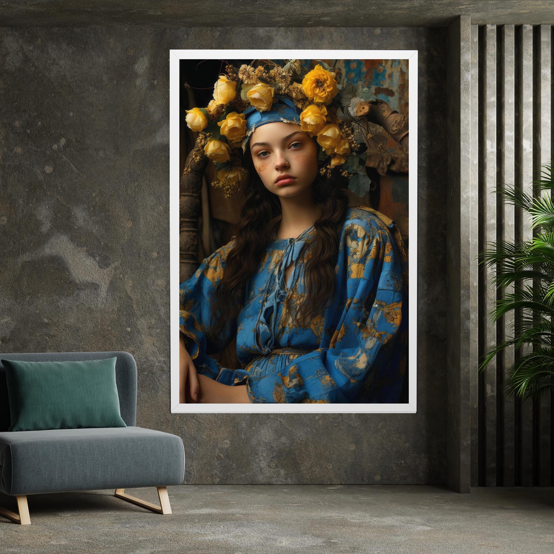 Tablou Canvas Yellow Rose Dress mockup 7