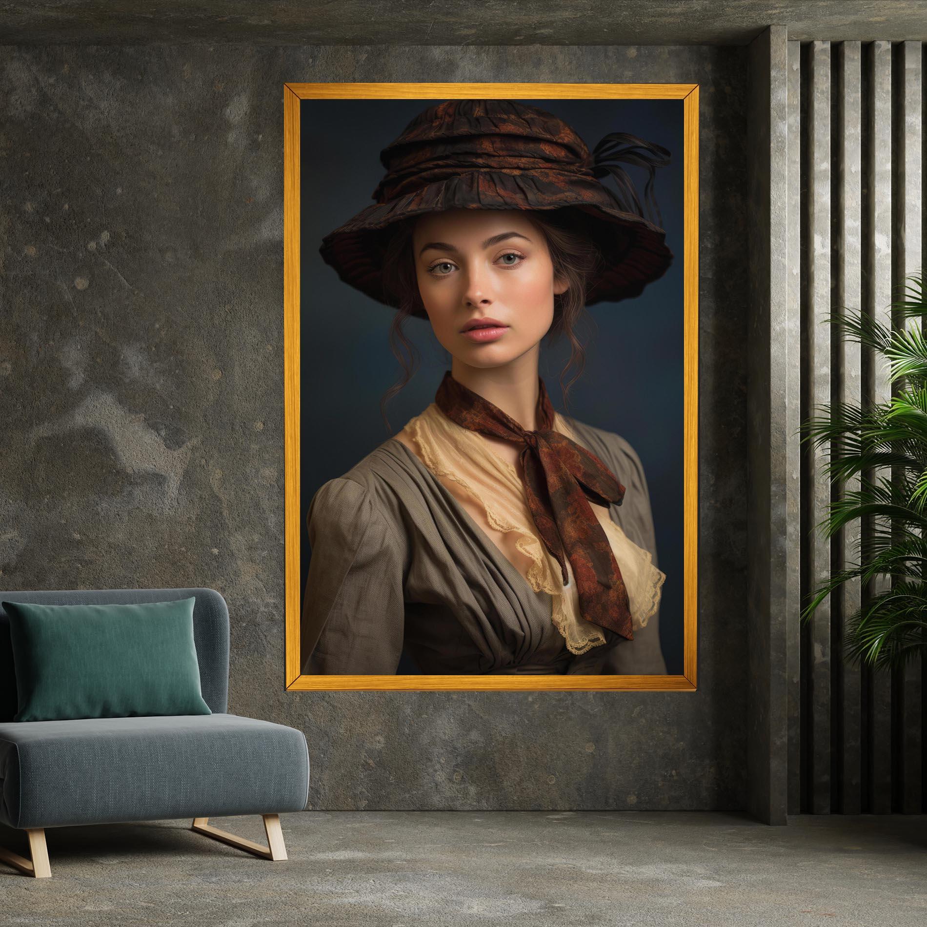 Tablou Canvas Brown Vintage Hat mockup 7