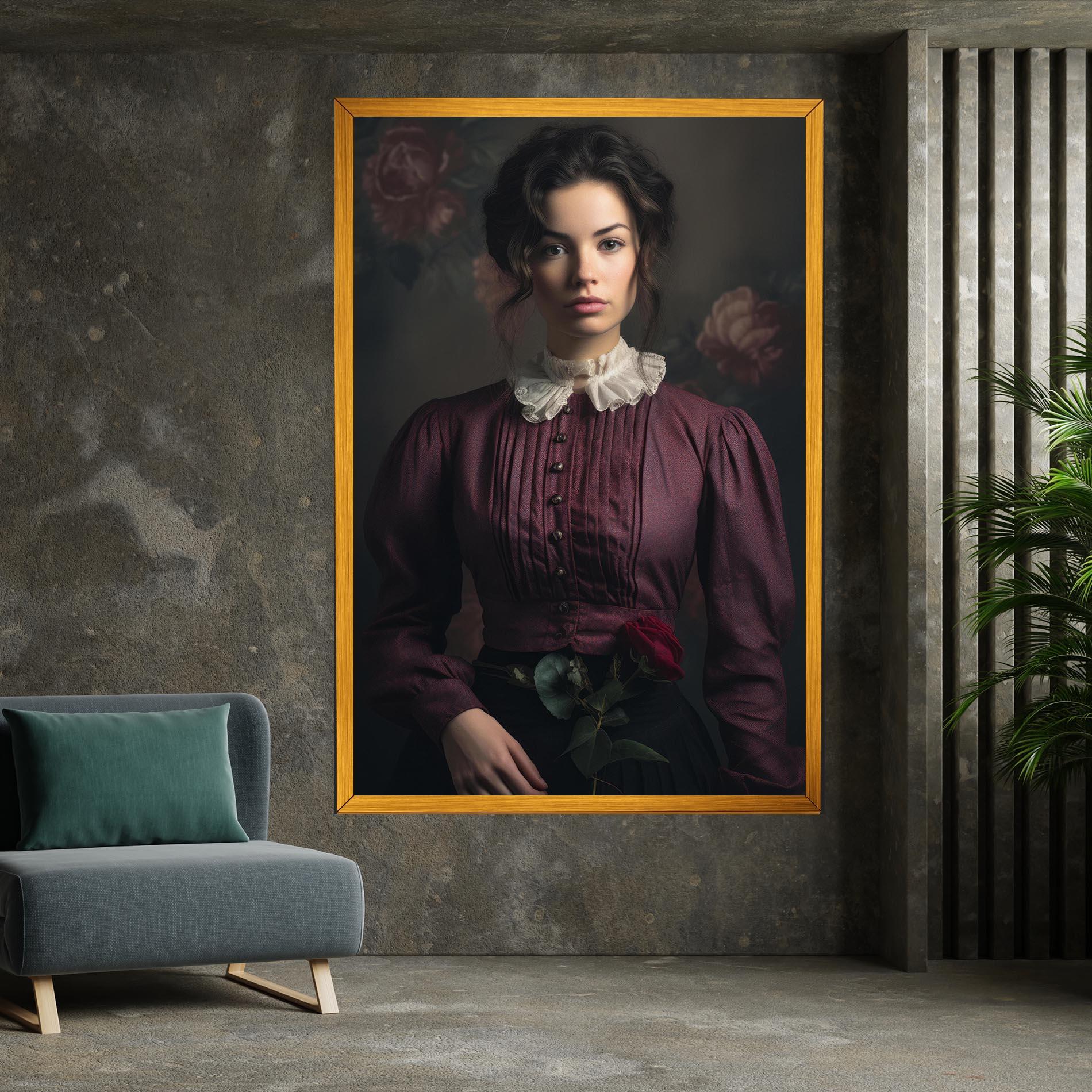 Tablou Canvas Holding Vintage Rose mockup 7