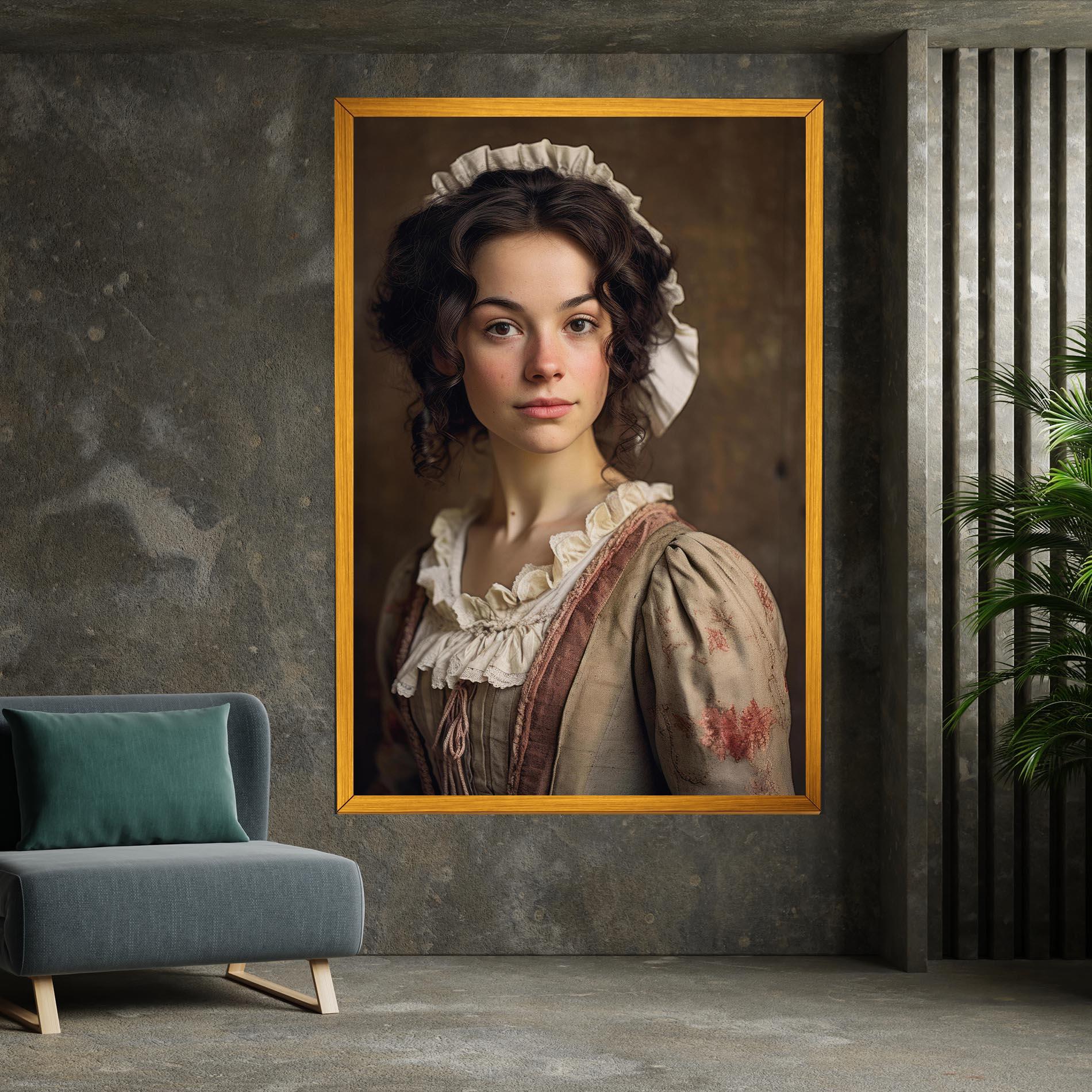 Tablou Canvas Light Green Dress mockup 7