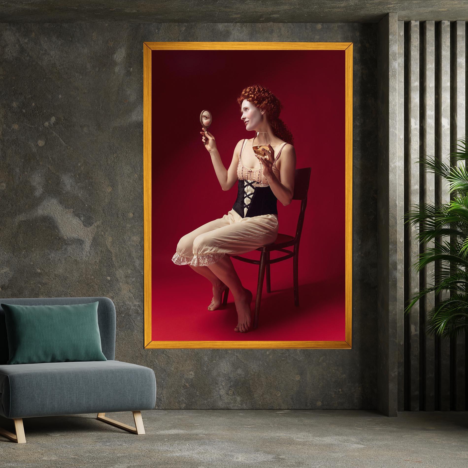 Tablou Canvas Medieval Redhead Woman mockup 7