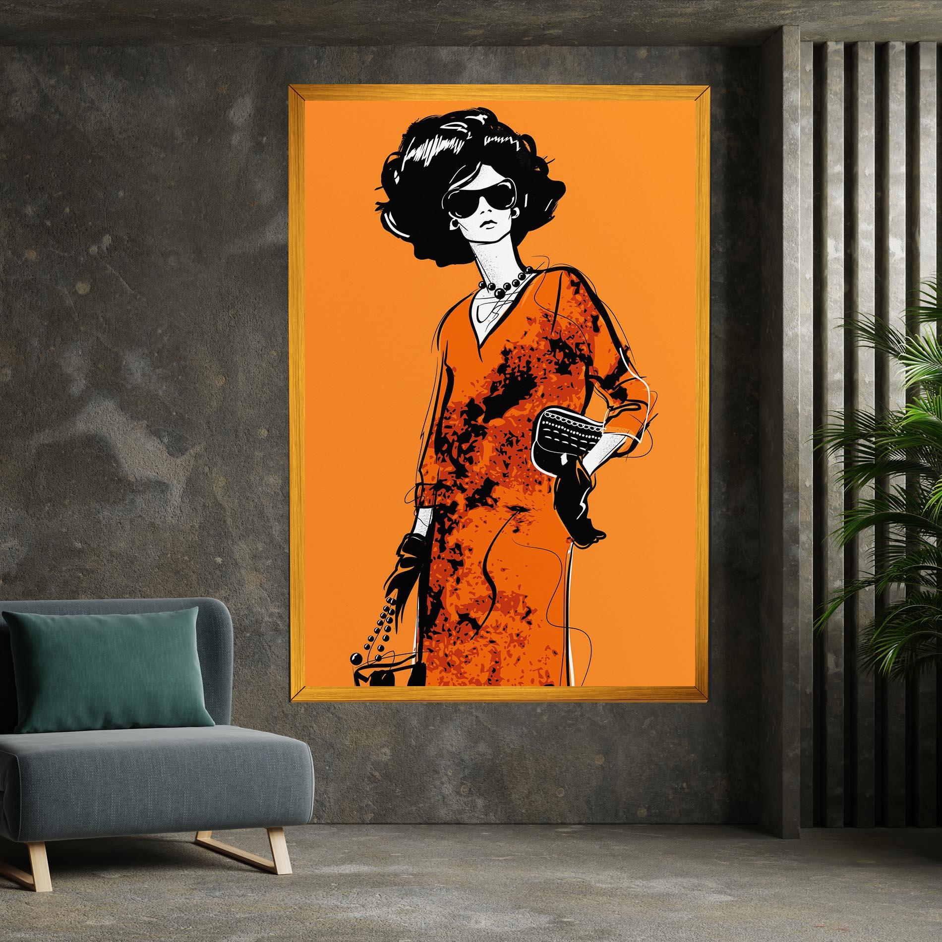 Tablou Canvas Old Orange Dress mockup 7