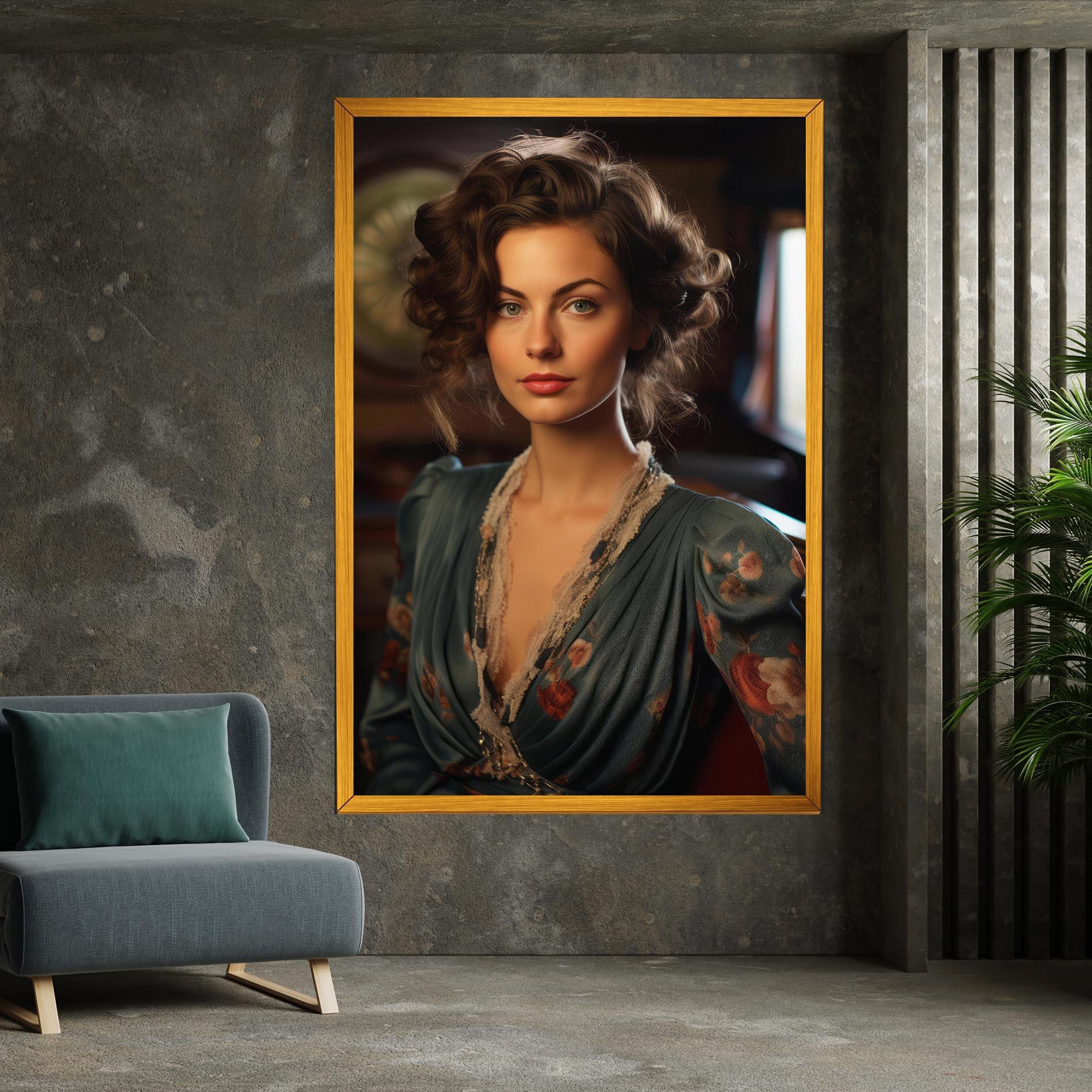 Tablou Canvas Pink Flowers Dress mockup 7