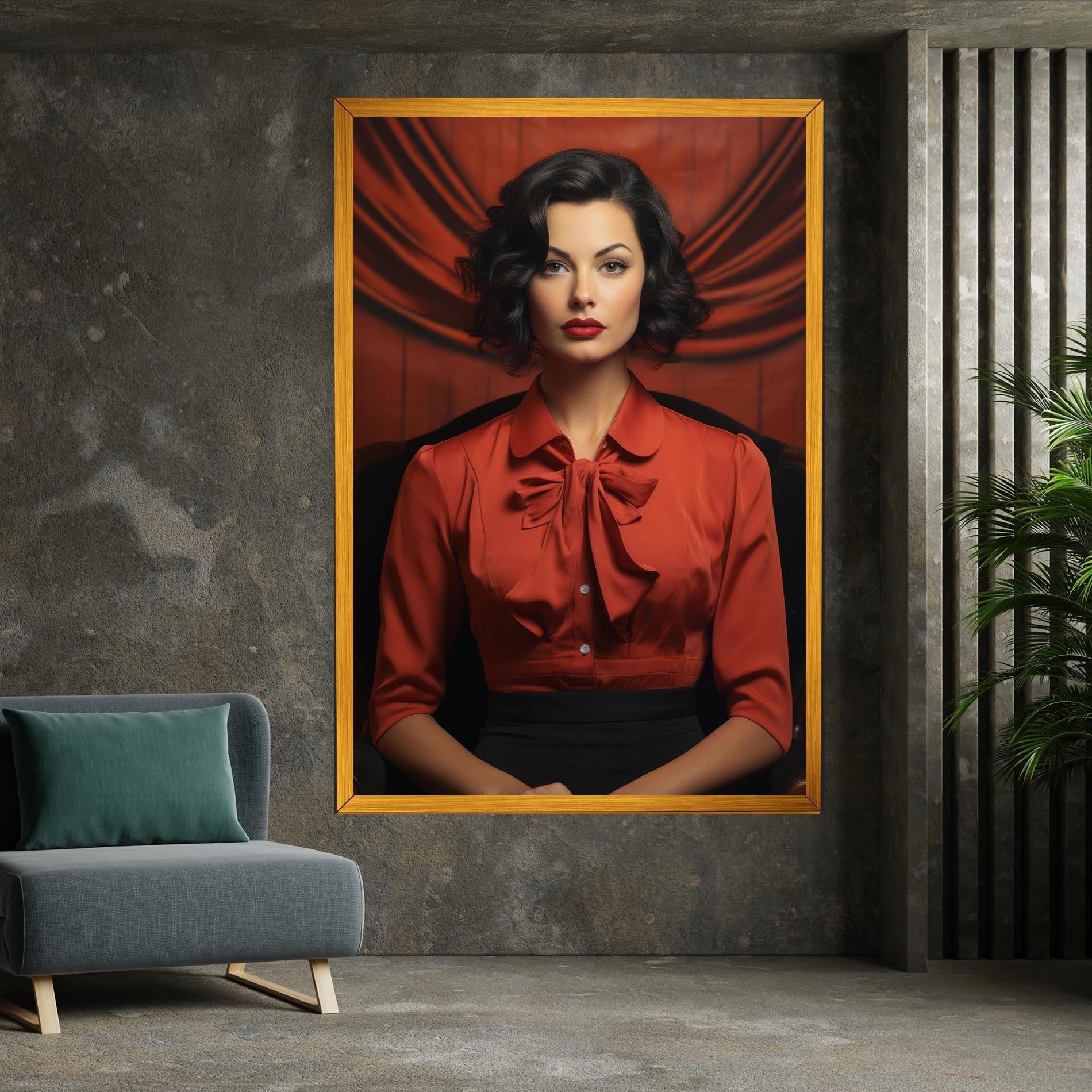 Tablou Canvas Pretty Red Blouse mockup 7