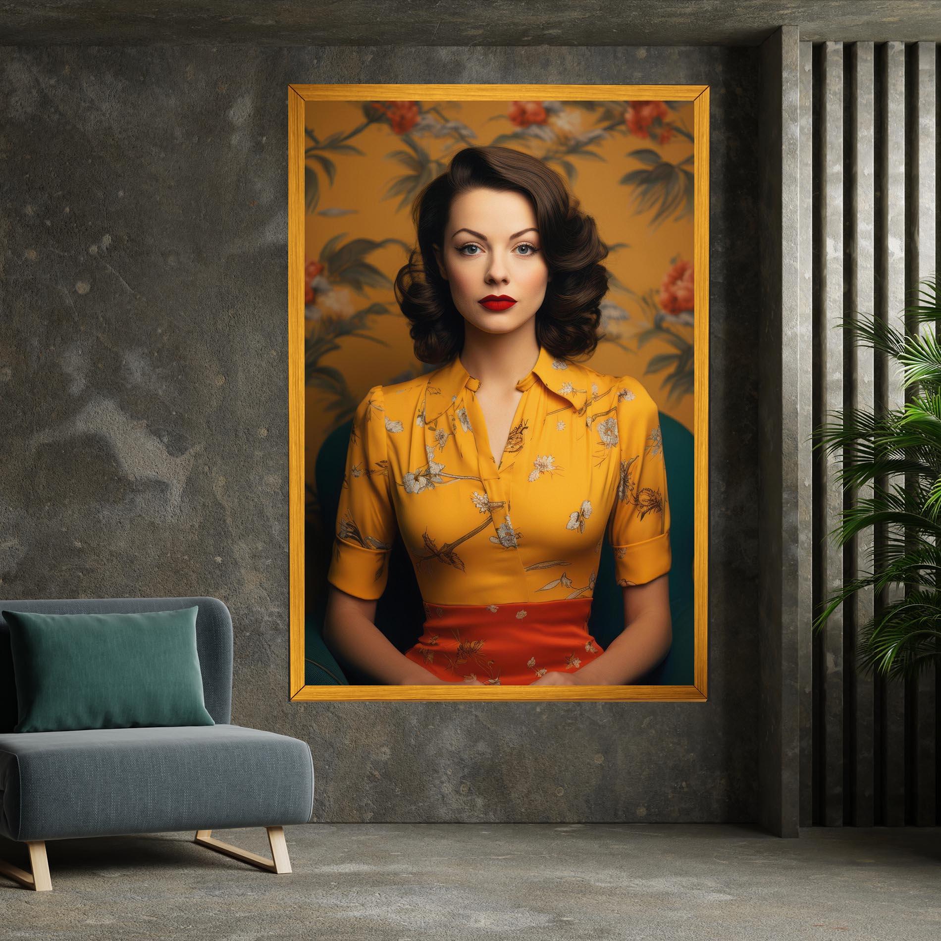 Tablou Canvas Yellow Red Dress mockup 7