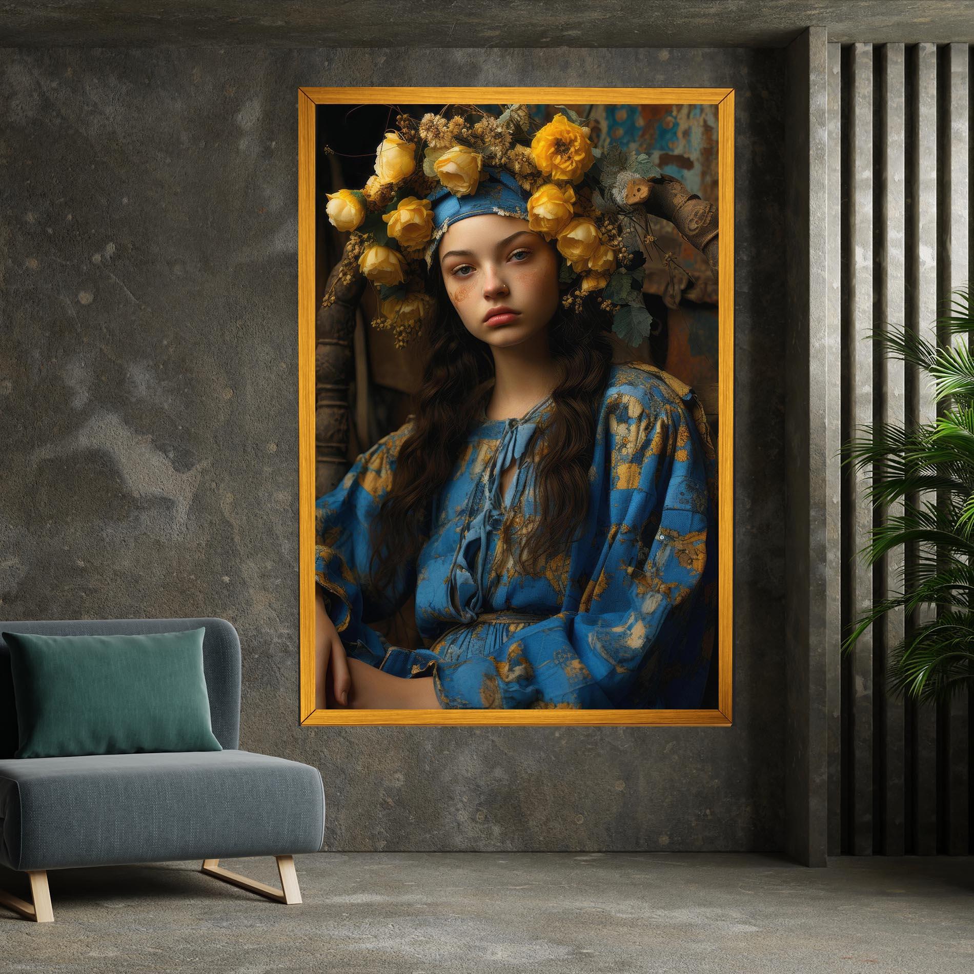 Tablou Canvas Yellow Rose Dress mockup 7