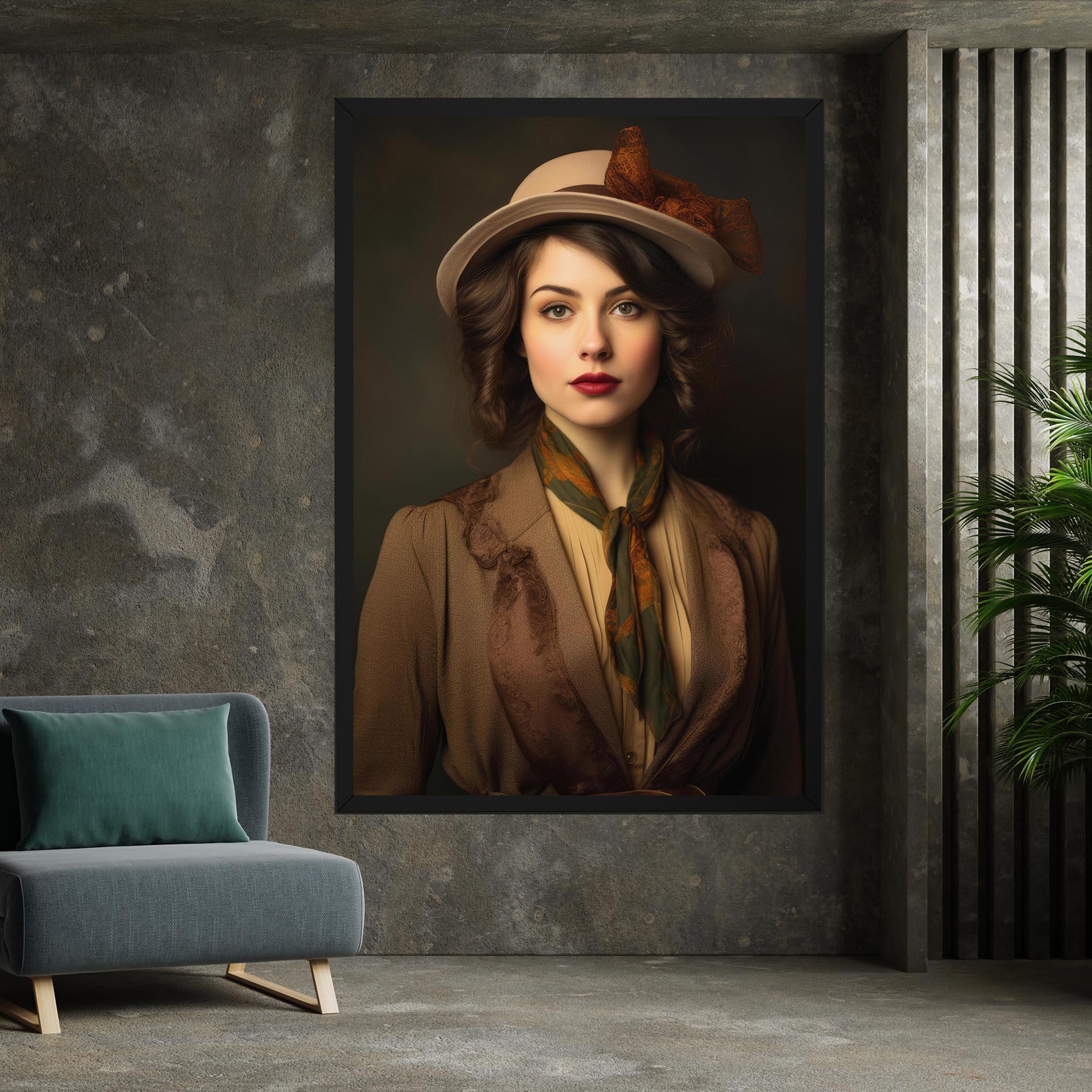 Tablou Canvas Cream Vintage Hat mockup 7