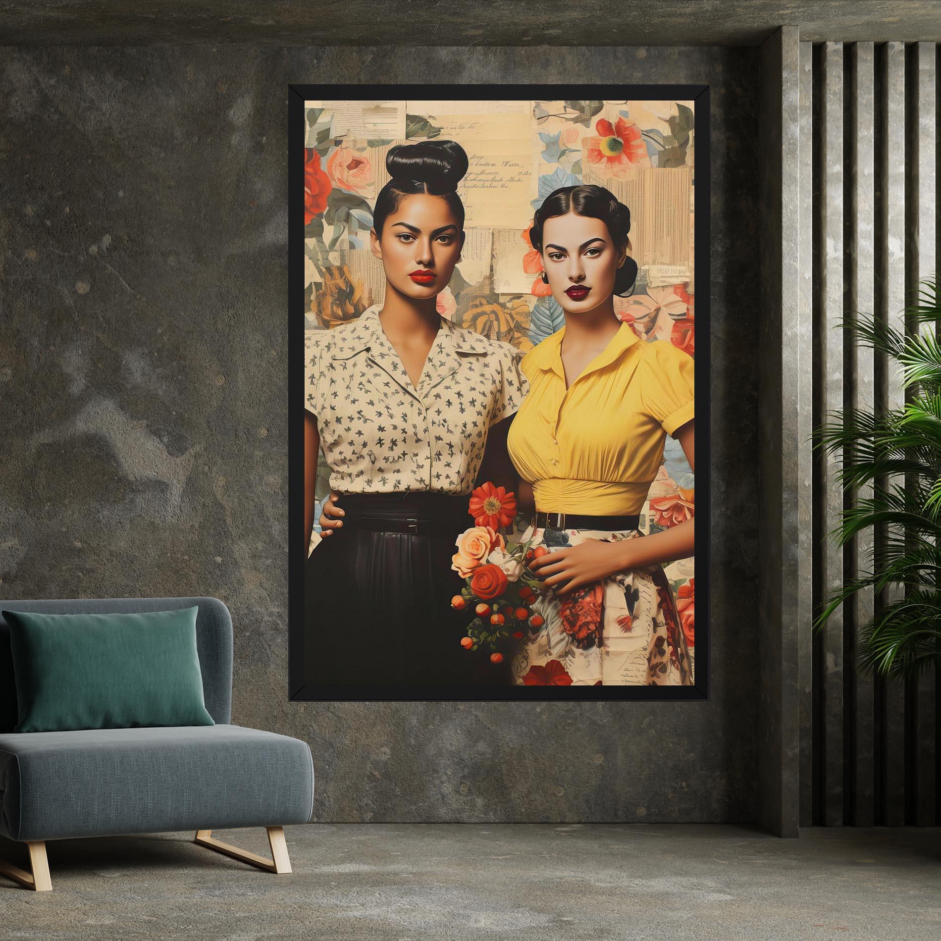 Tablou Canvas Friendship Vintage Power mockup 7