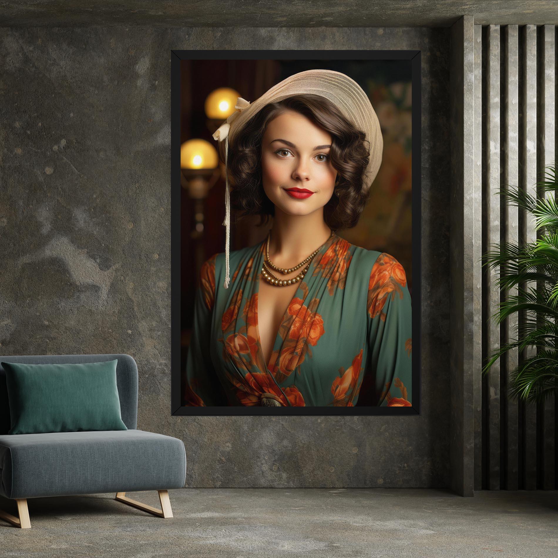 Tablou Canvas Green Orange Blouse mockup 7