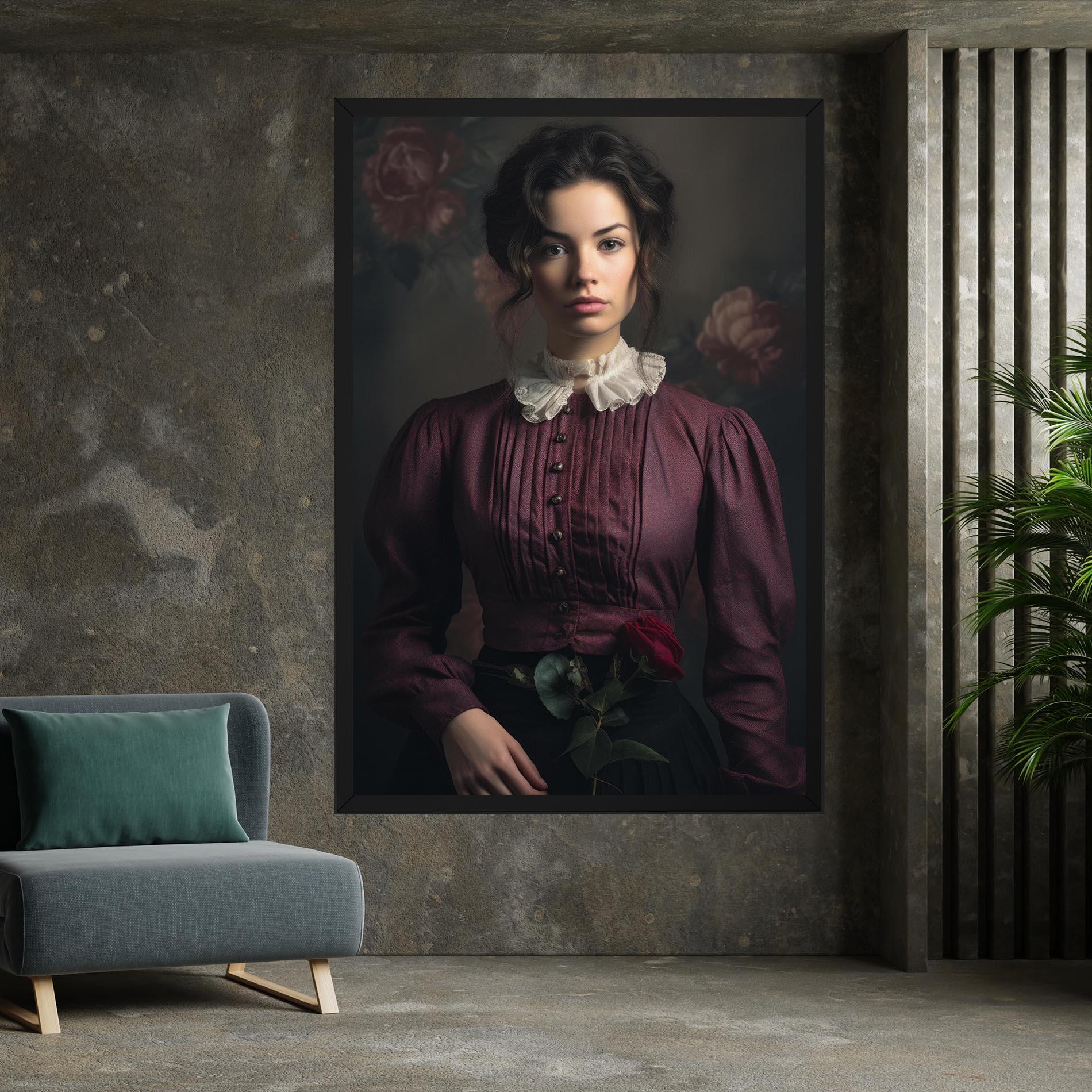 Tablou Canvas Holding Vintage Rose mockup 7