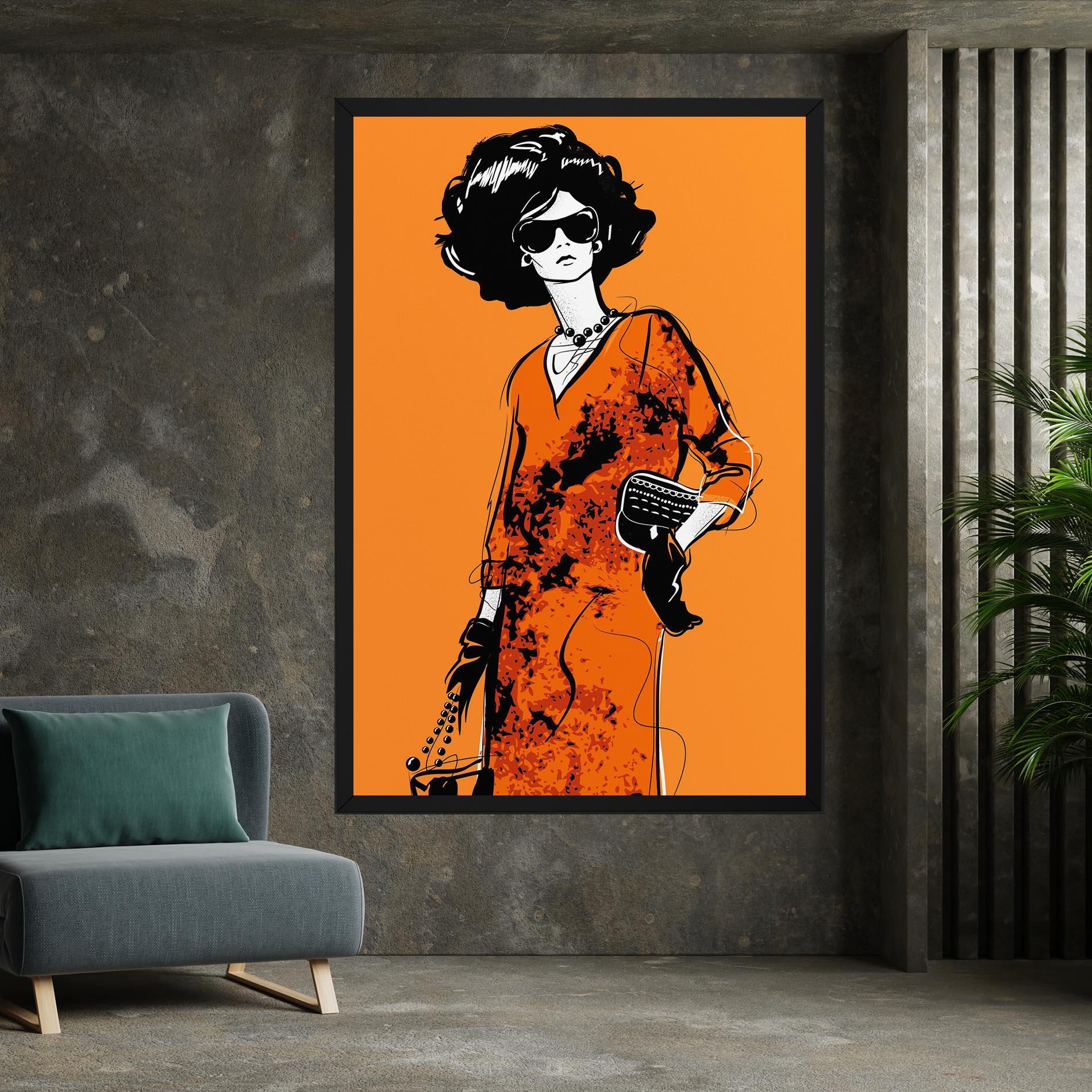 Tablou Canvas Old Orange Dress mockup 7