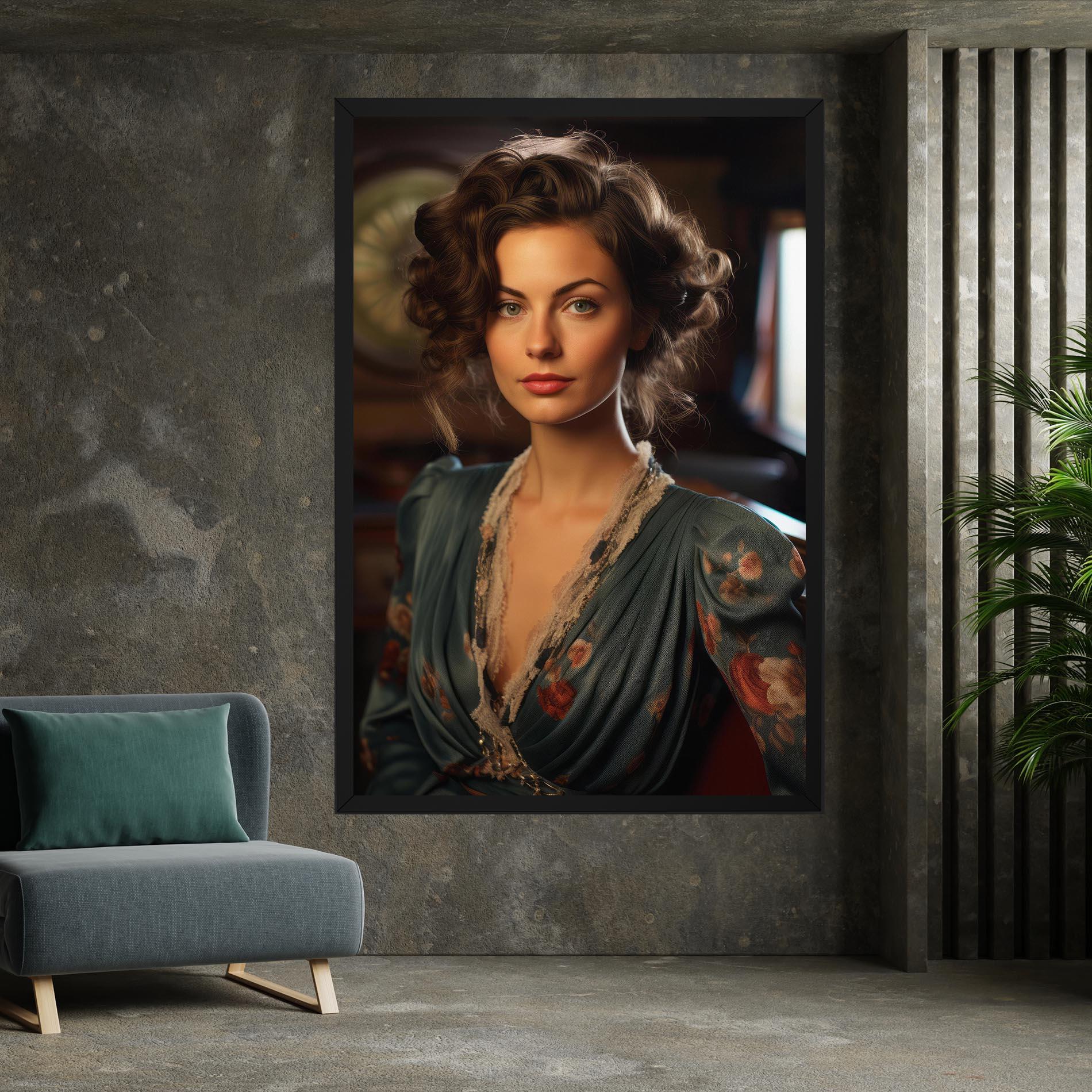 Tablou Canvas Pink Flowers Dress mockup 7