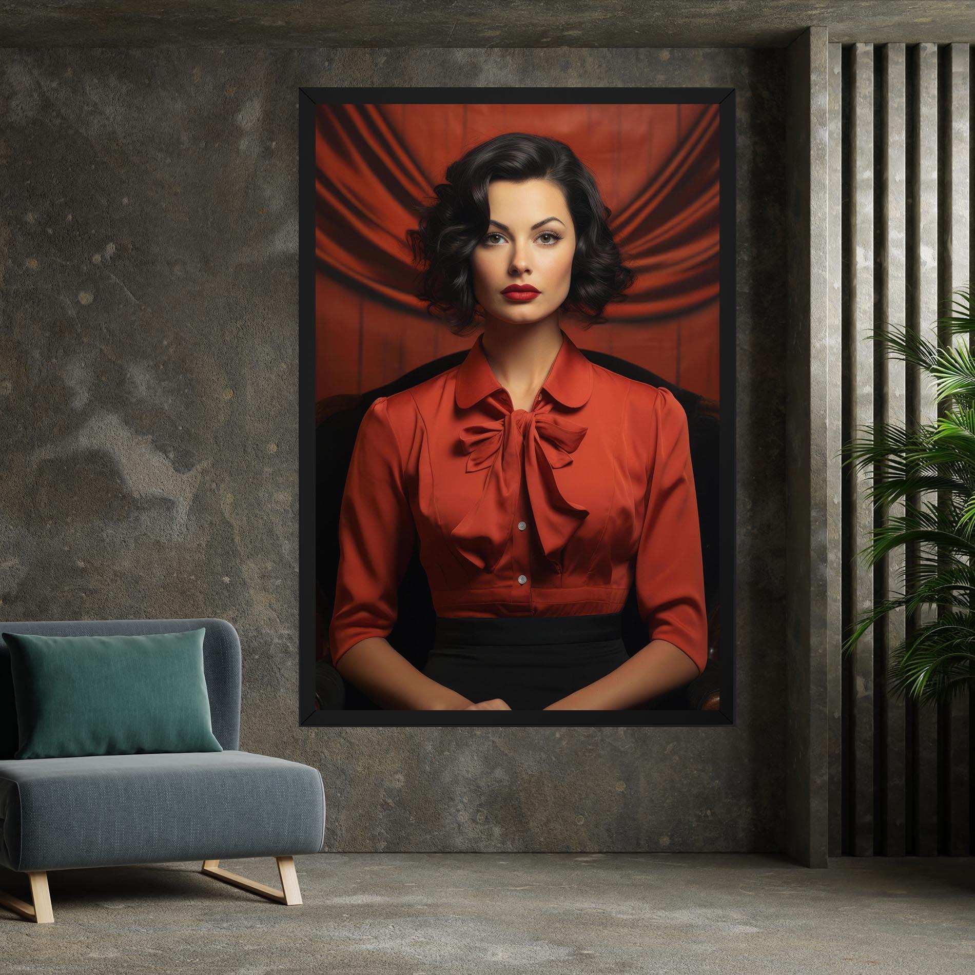 Tablou Canvas Pretty Red Blouse mockup 7