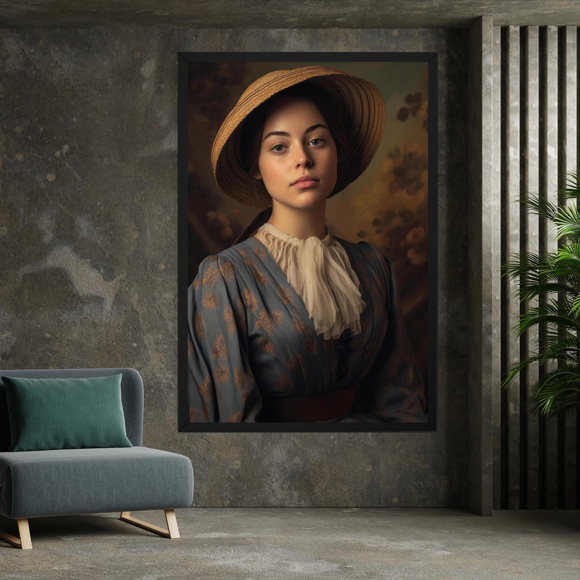 Tablou Canvas Vintage Blue Dress mockup 7