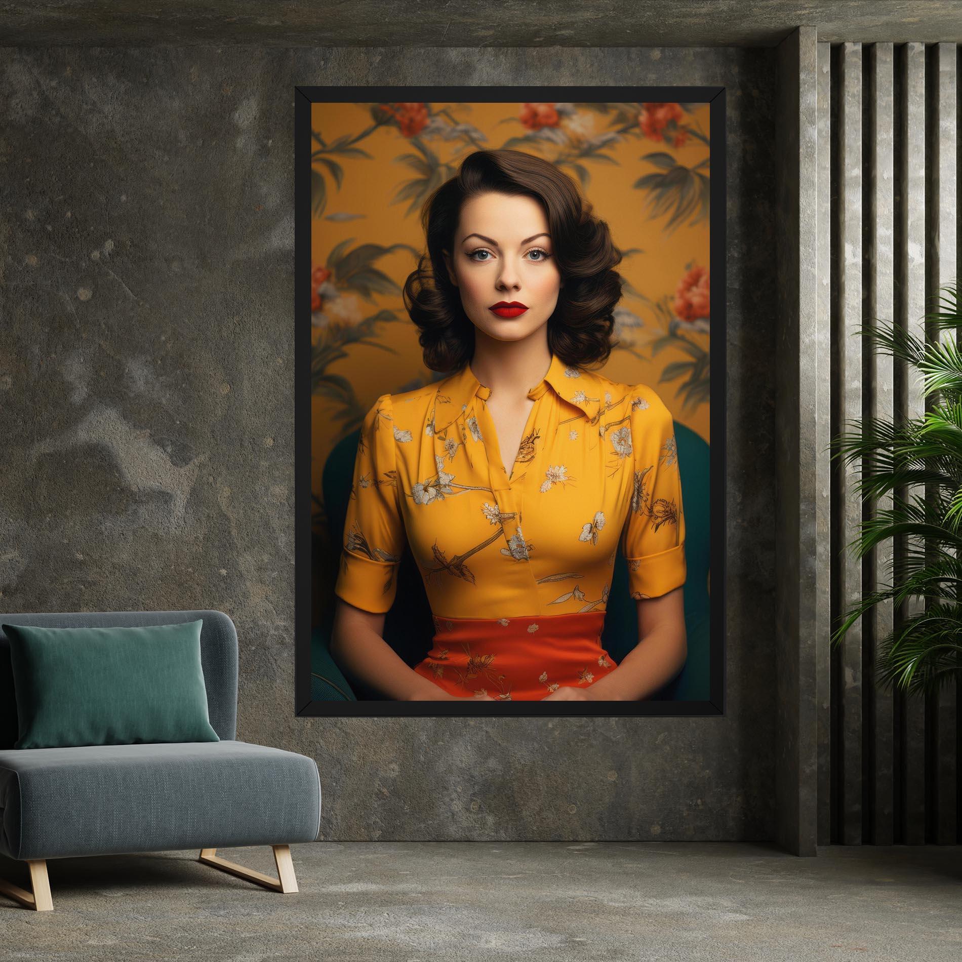 Tablou Canvas Yellow Red Dress mockup 7