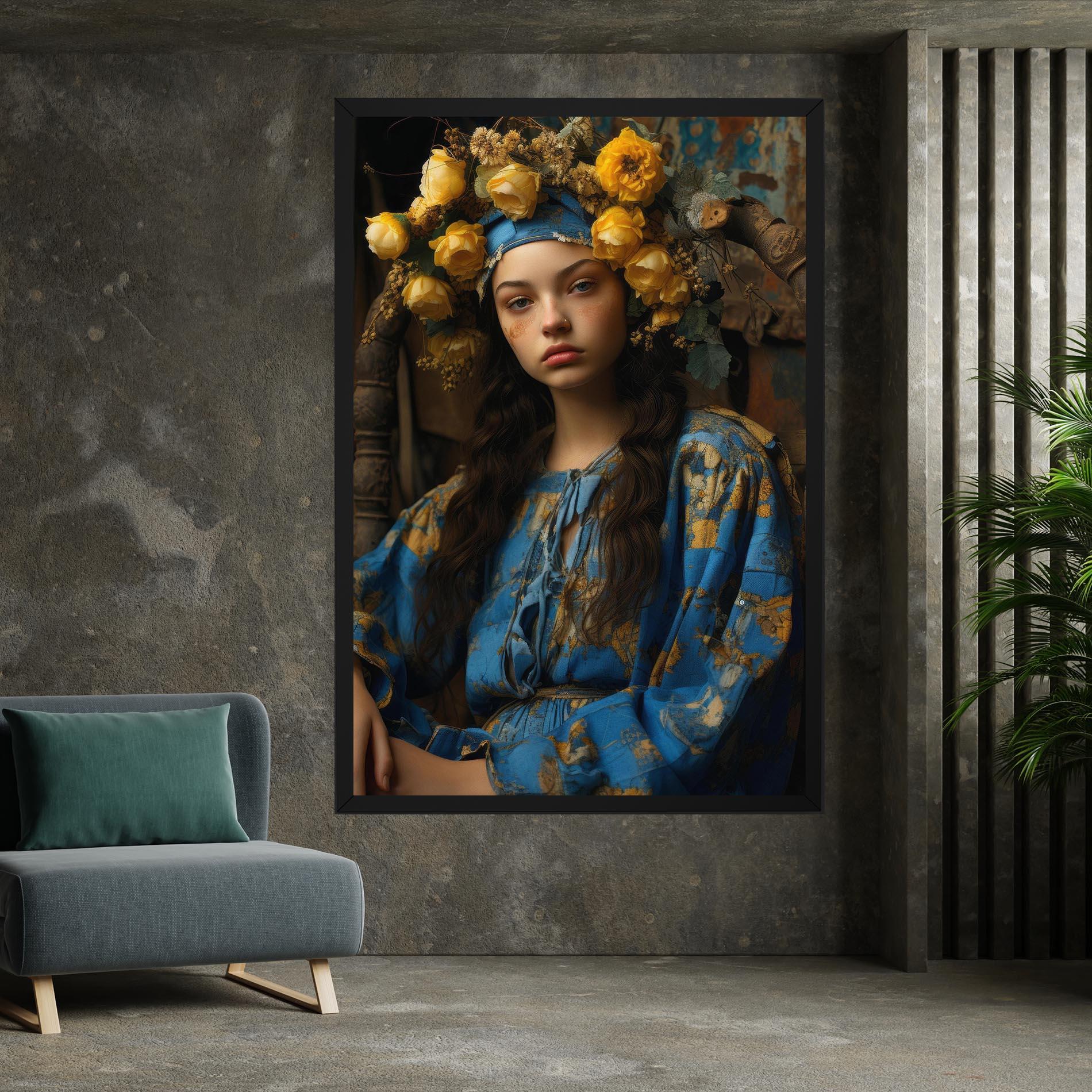 Tablou Canvas Yellow Rose Dress mockup 7