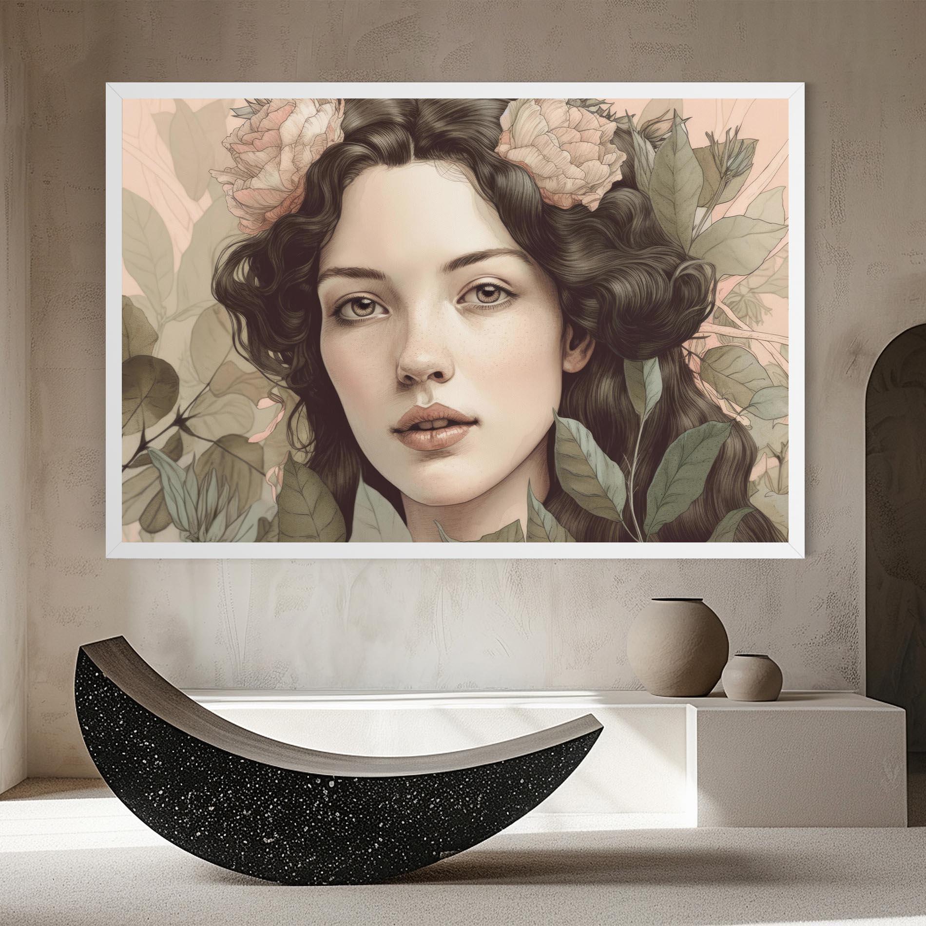 Tablou Canvas Beautiful Vintage Portrait mockup 8