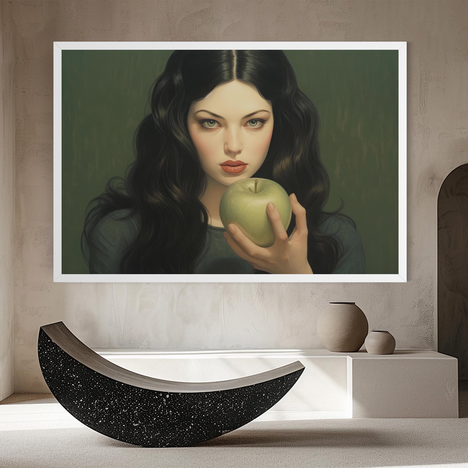Tablou Canvas Green Apple Painting mockup 8