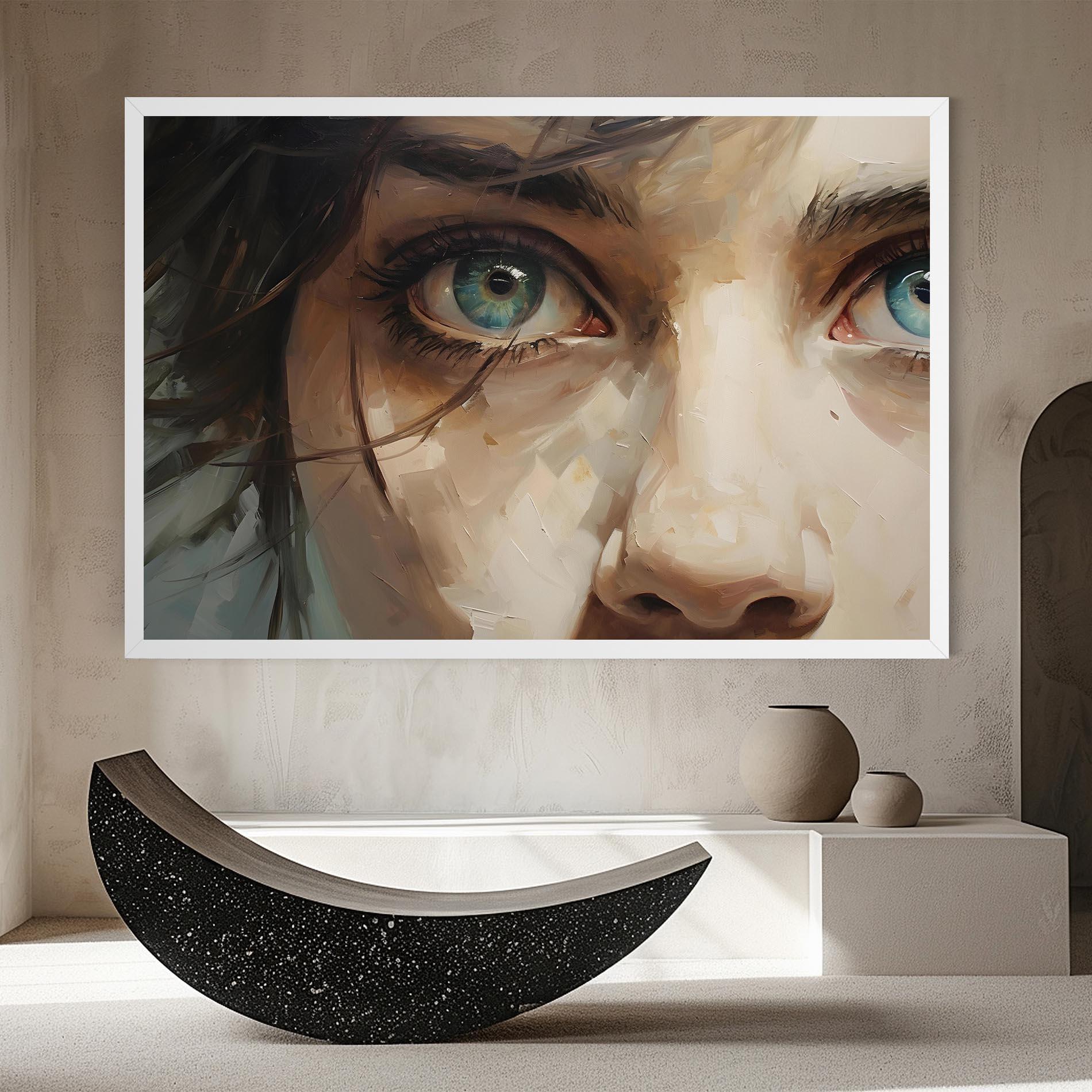 Tablou Canvas Vintage Blue Eyes Art mockup 8