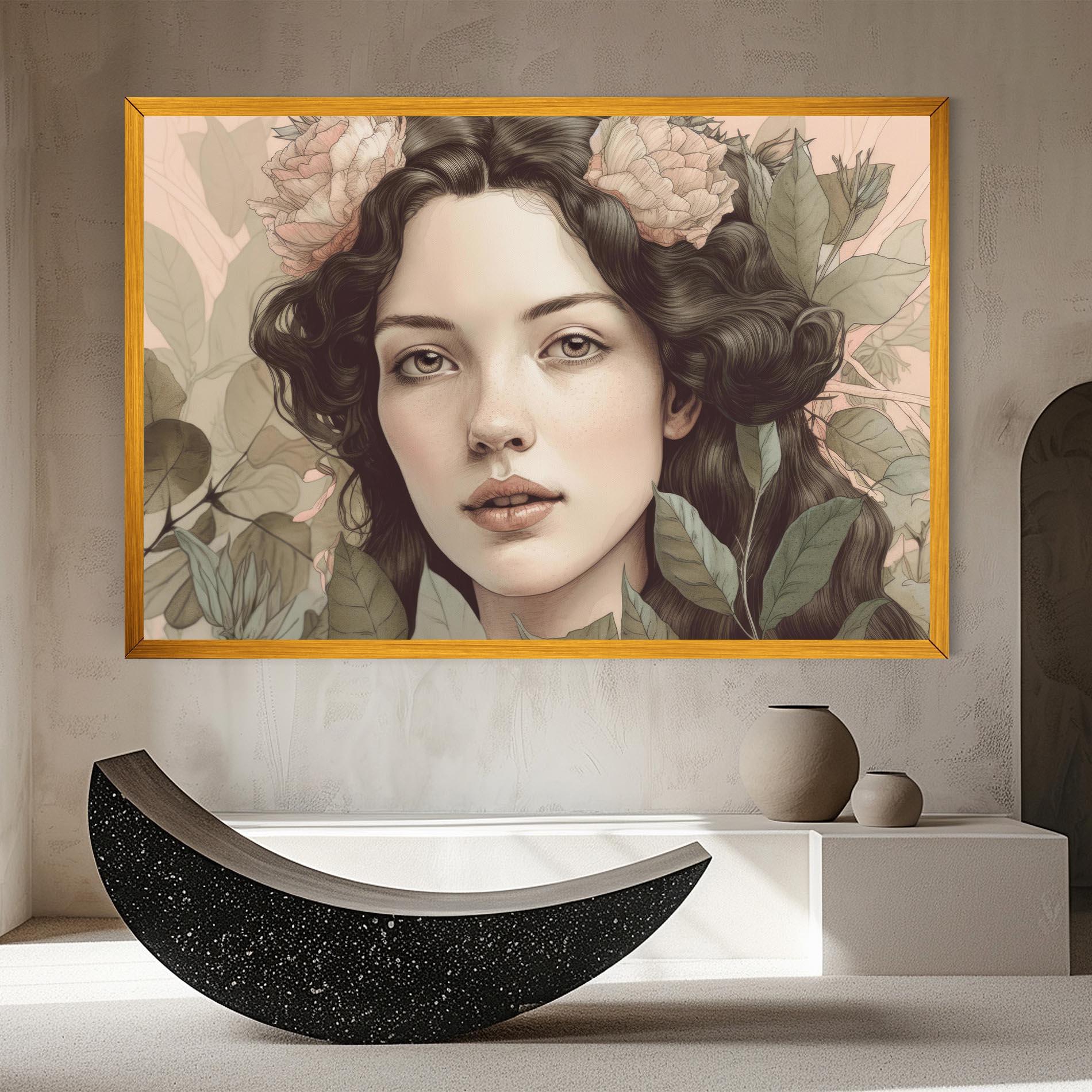 Tablou Canvas Beautiful Vintage Portrait mockup 8