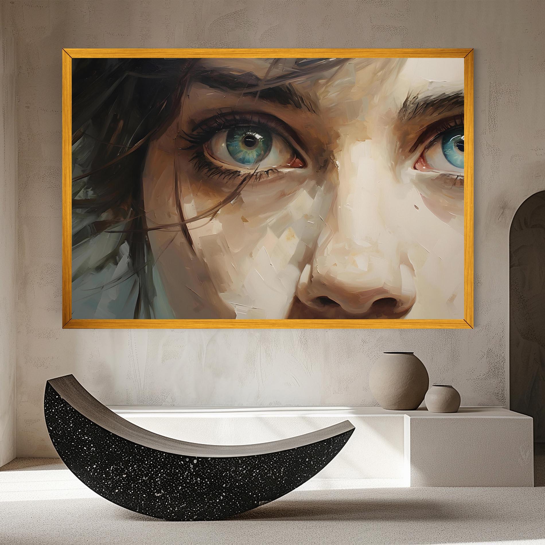 Tablou Canvas Vintage Blue Eyes Art mockup 8