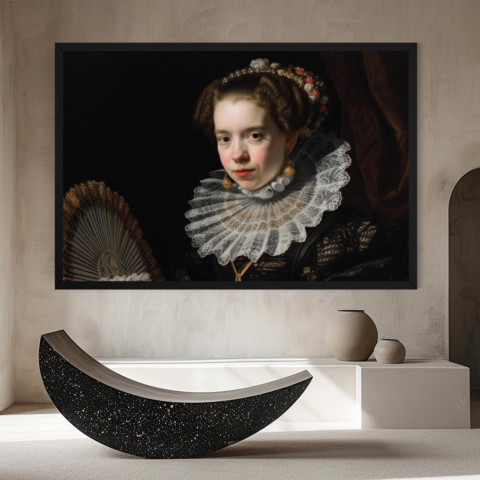 Tablou Canvas Baroque Lady Portrait mockup 8