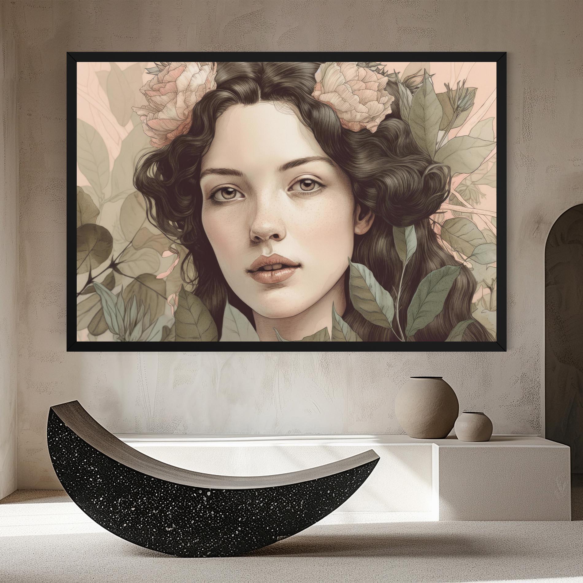 Tablou Canvas Beautiful Vintage Portrait mockup 8