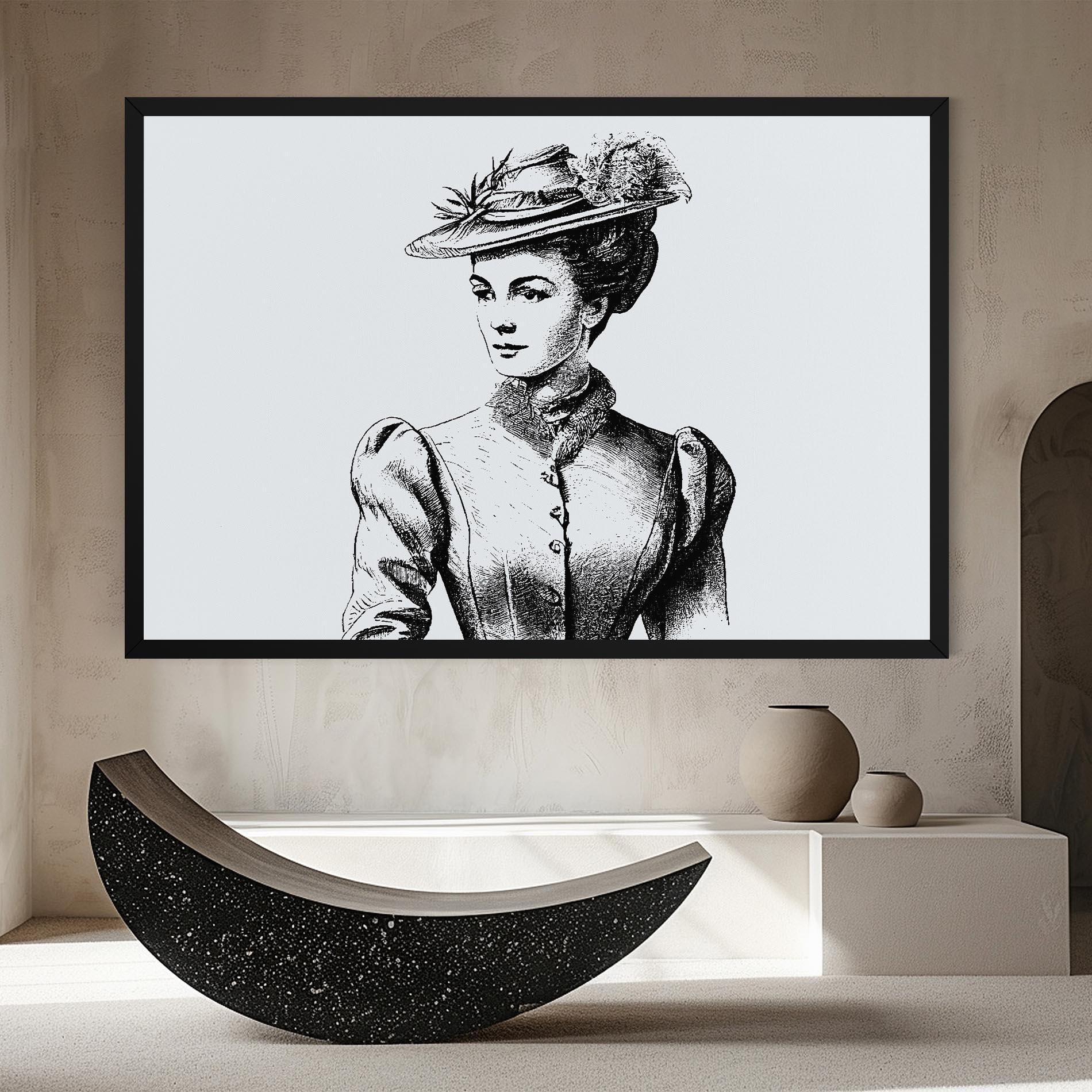 Tablou Canvas Noble Lady Hat mockup 8