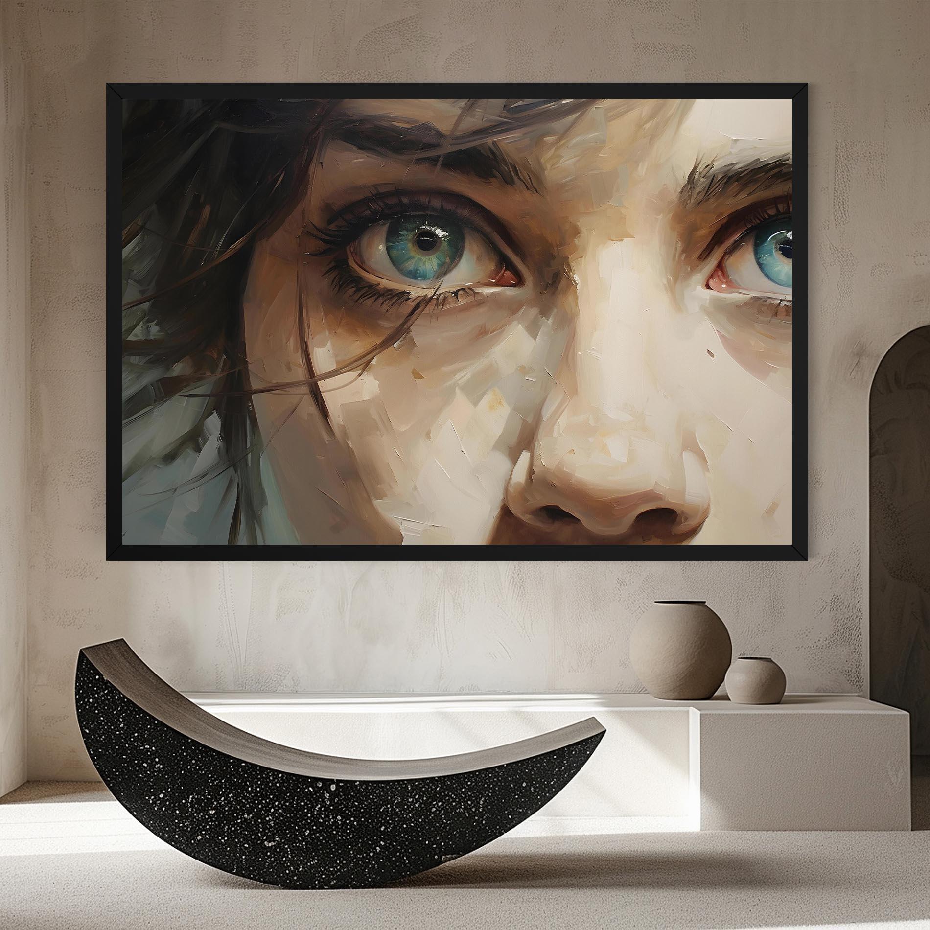 Tablou Canvas Vintage Blue Eyes Art mockup 8