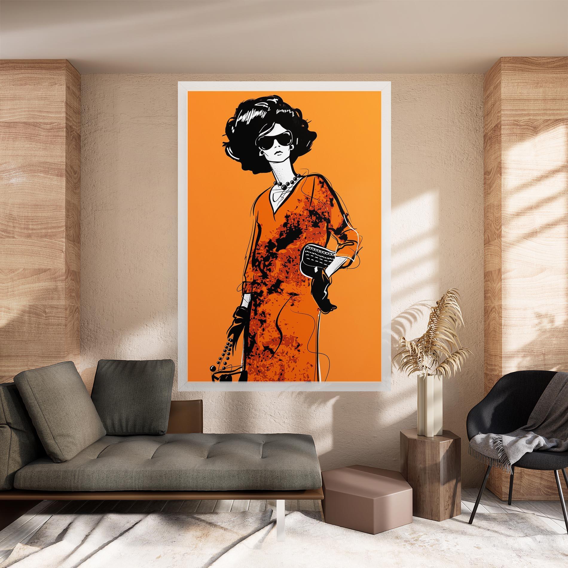 Tablou Canvas Old Orange Dress mockup 8