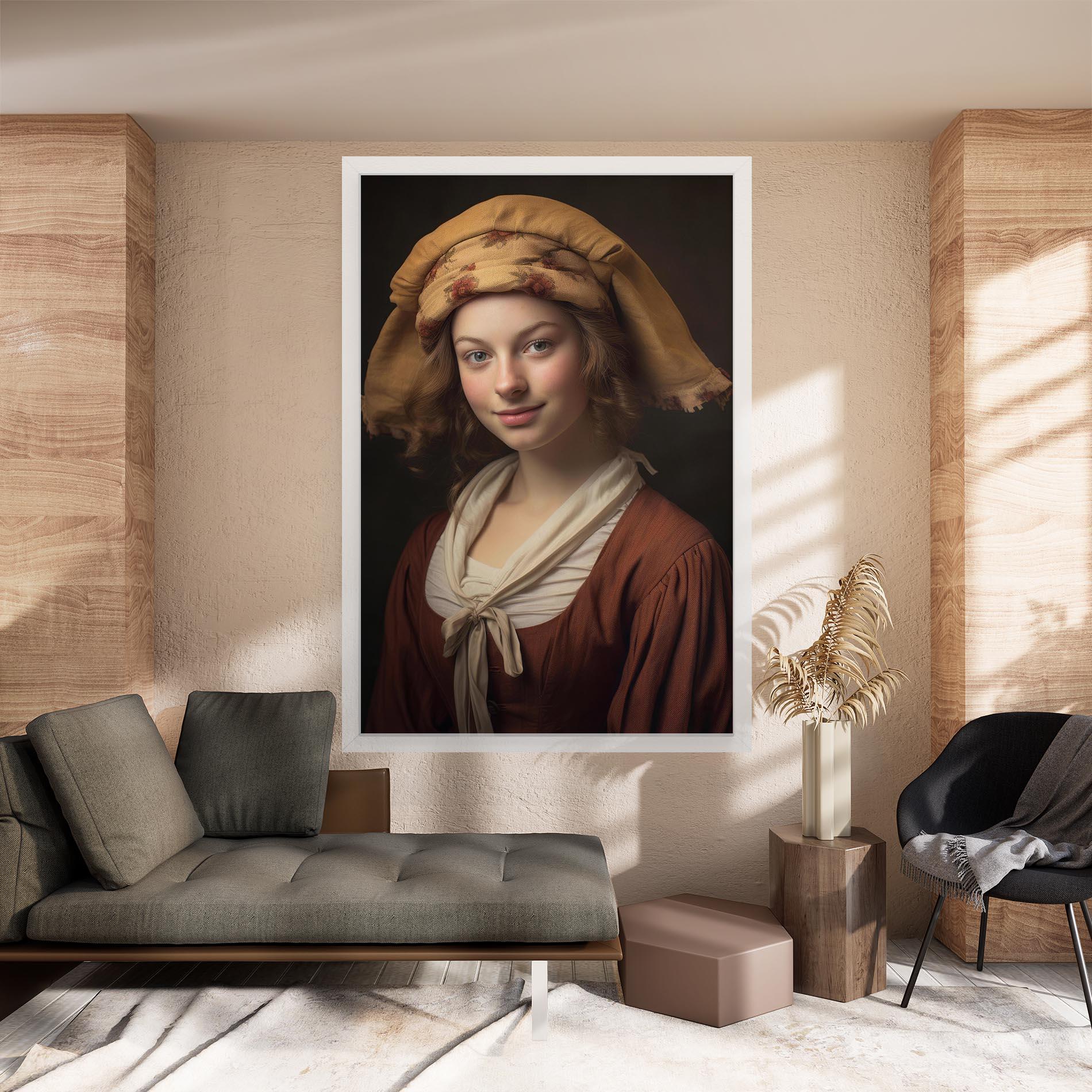 Tablou Canvas Young Vintage Woman mockup 8