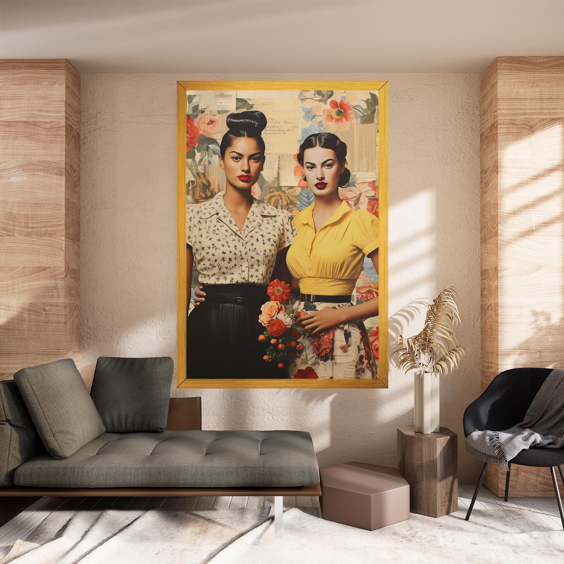 Tablou Canvas Friendship Vintage Power mockup 8