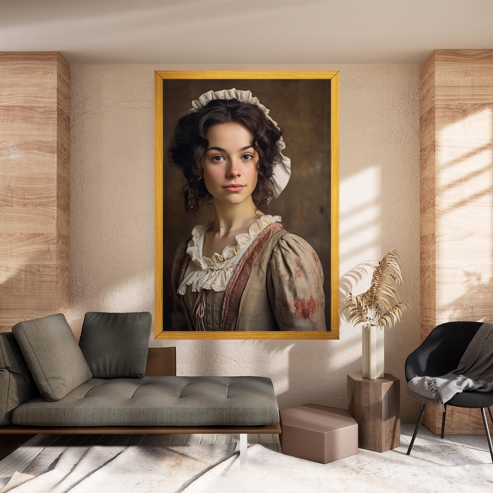 Tablou Canvas Light Green Dress mockup 8