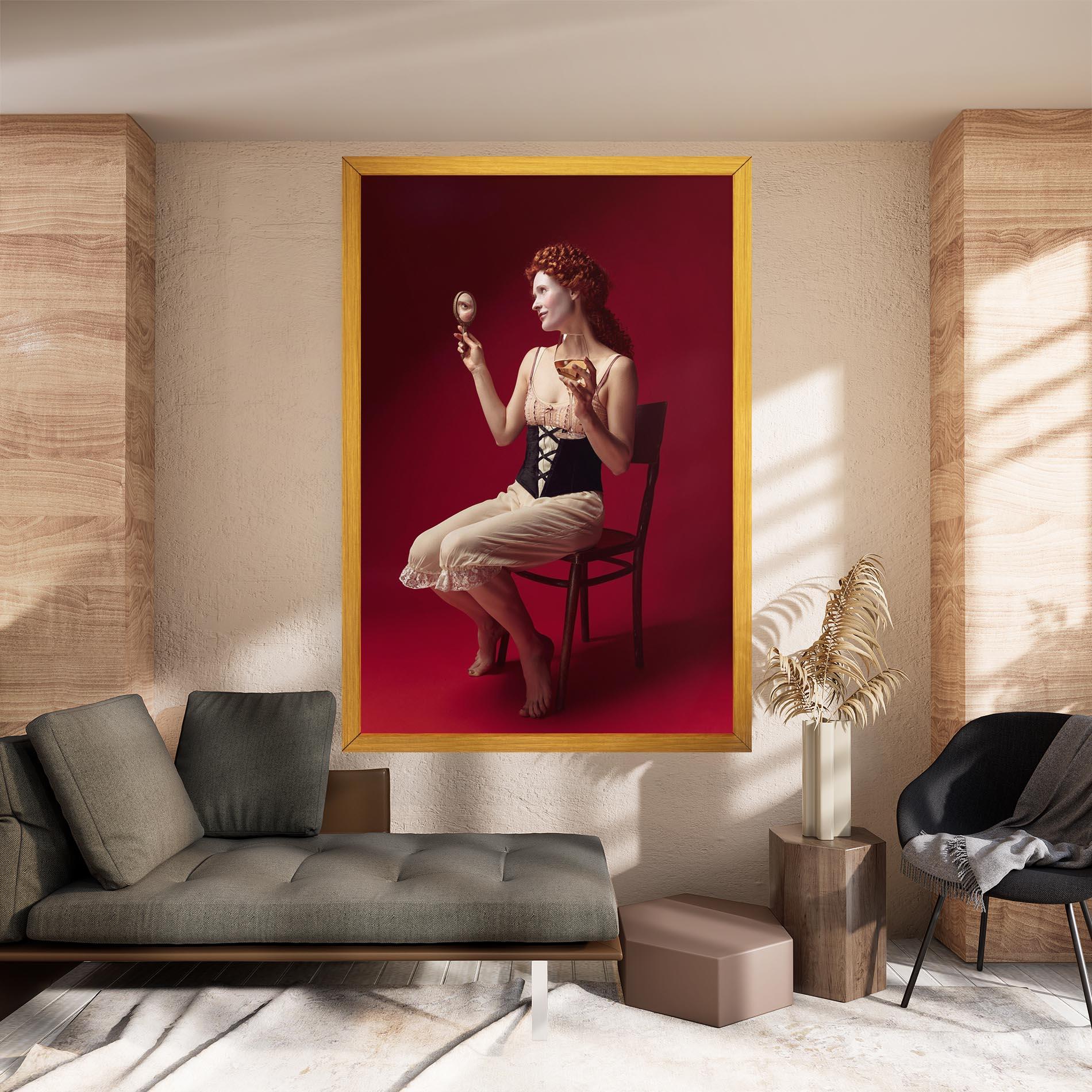 Tablou Canvas Medieval Redhead Woman mockup 8