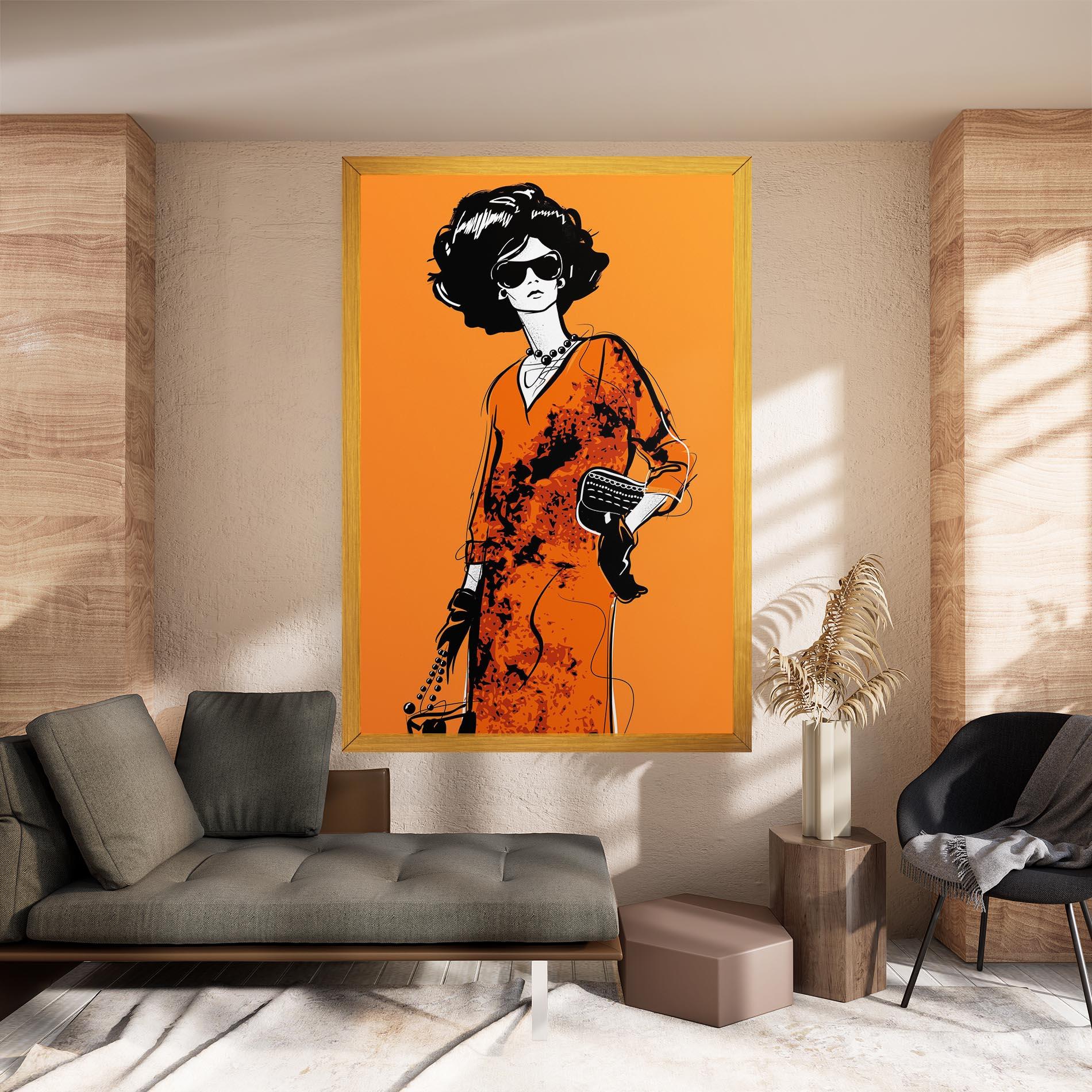 Tablou Canvas Old Orange Dress mockup 8