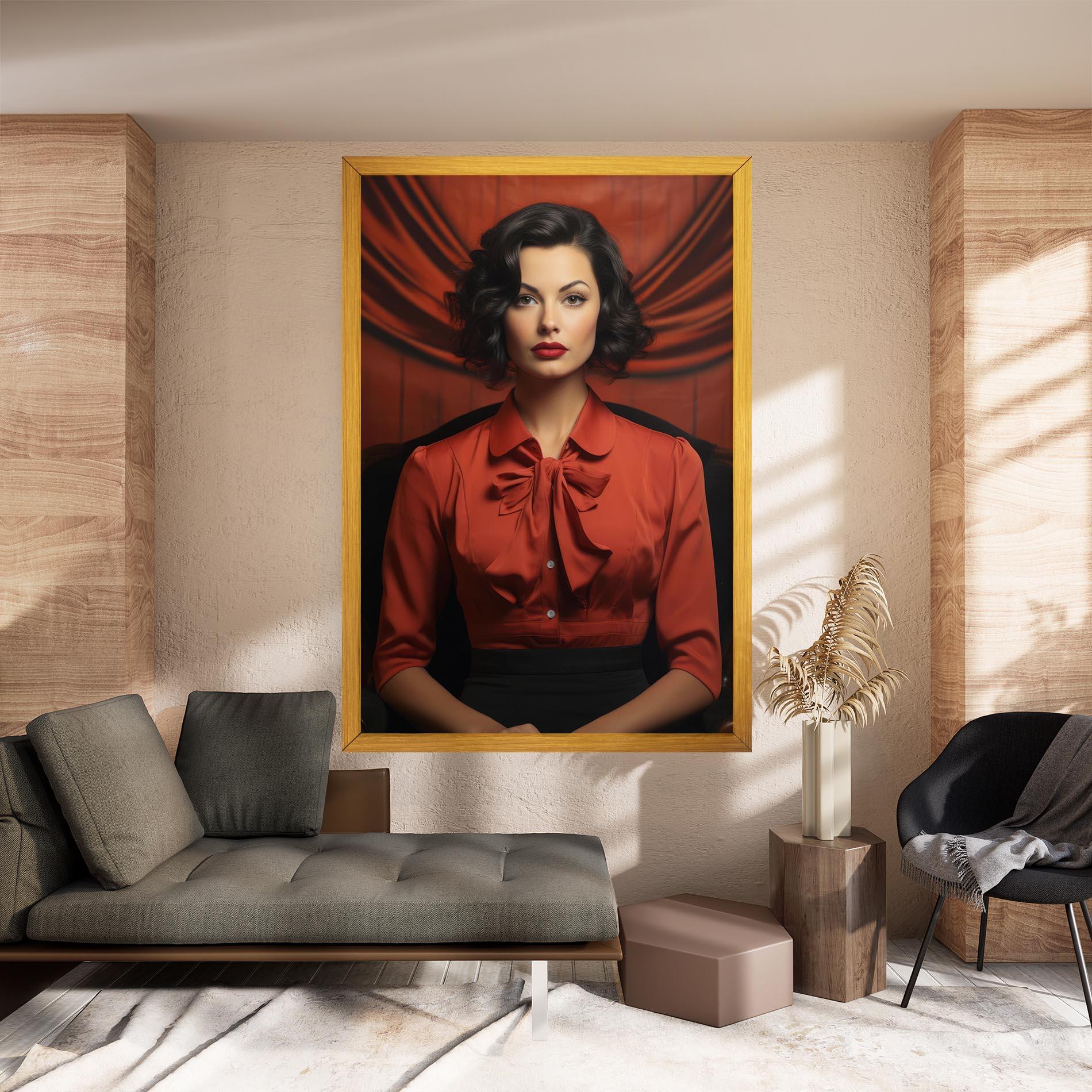 Tablou Canvas Pretty Red Blouse mockup 8