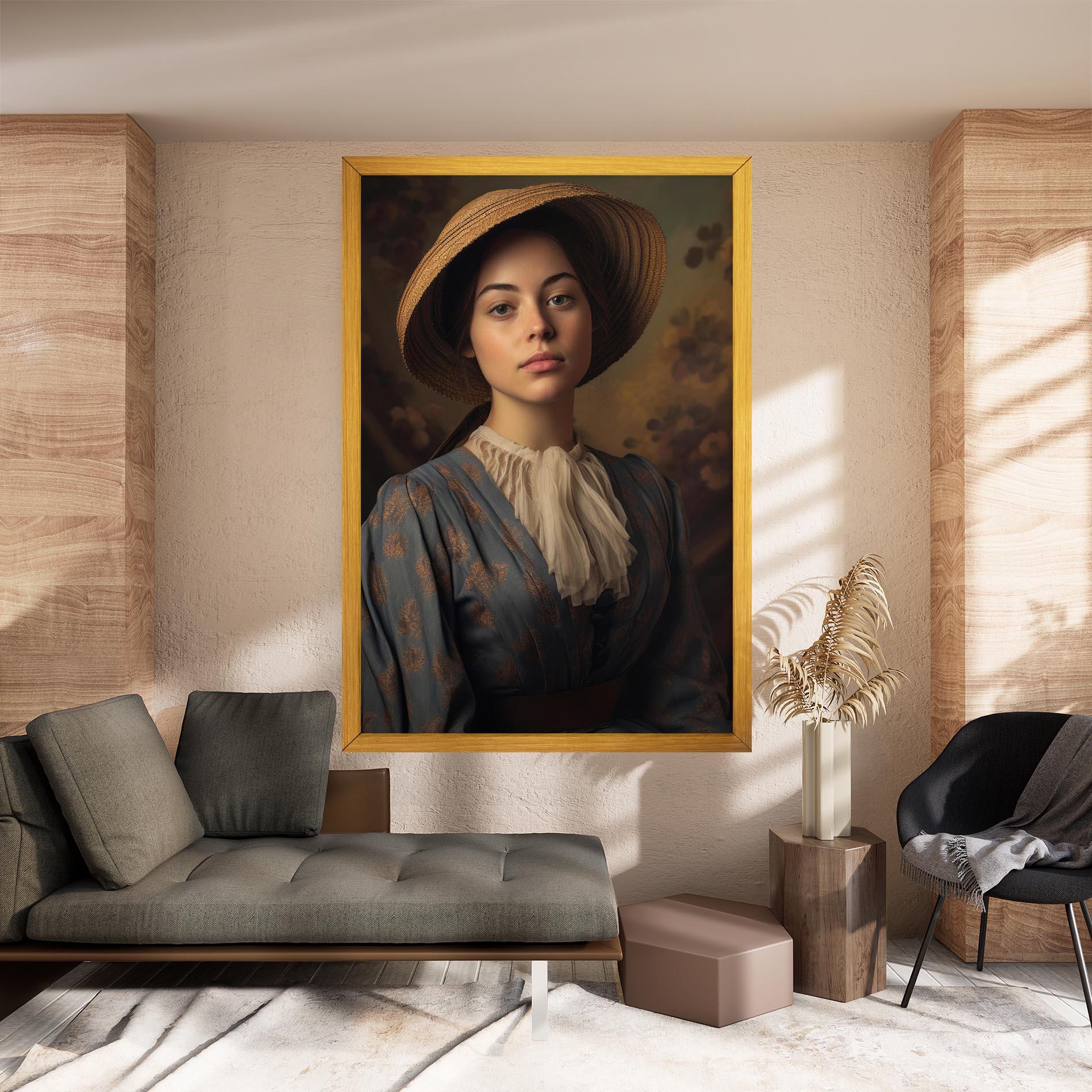 Tablou Canvas Vintage Blue Dress mockup 8