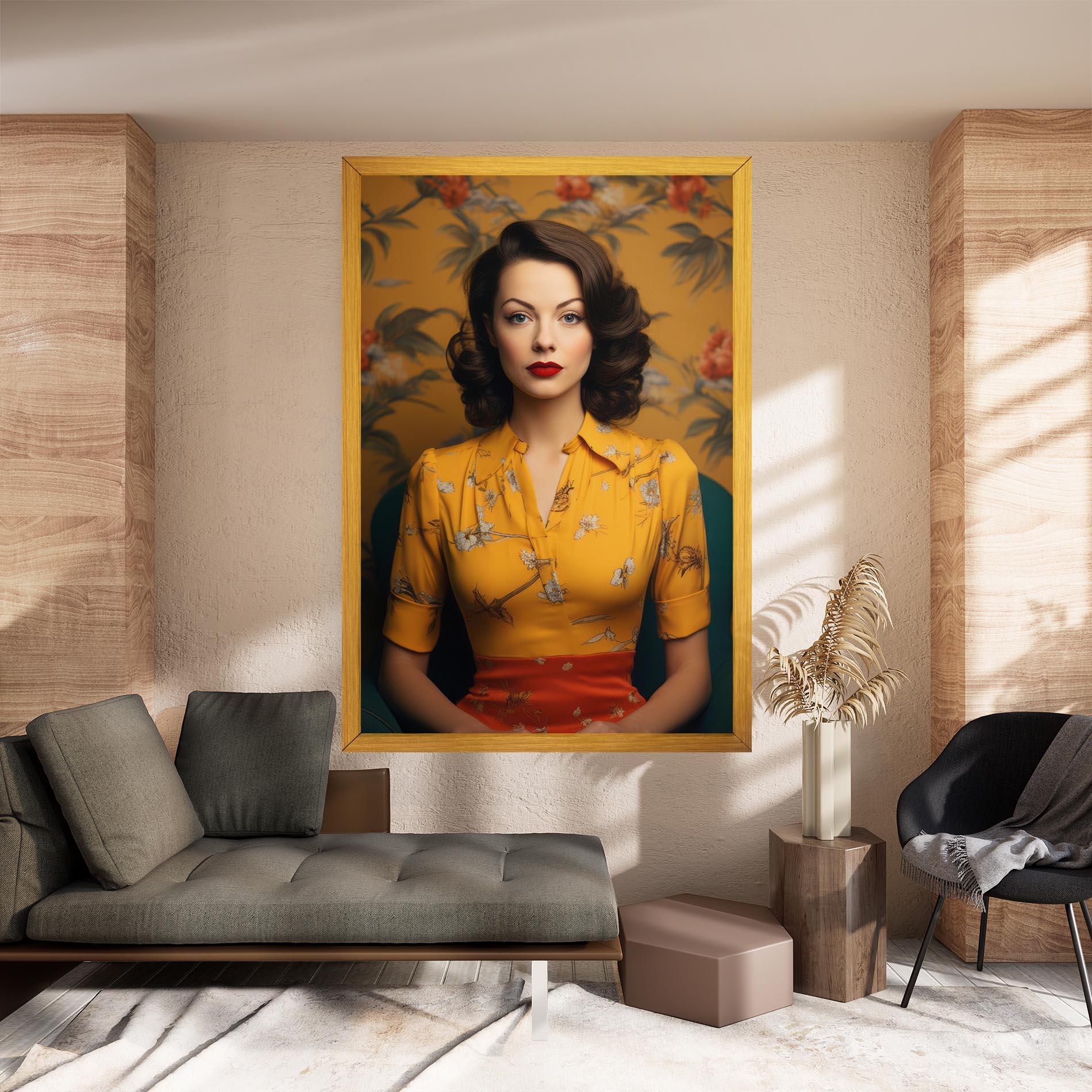 Tablou Canvas Yellow Red Dress mockup 8