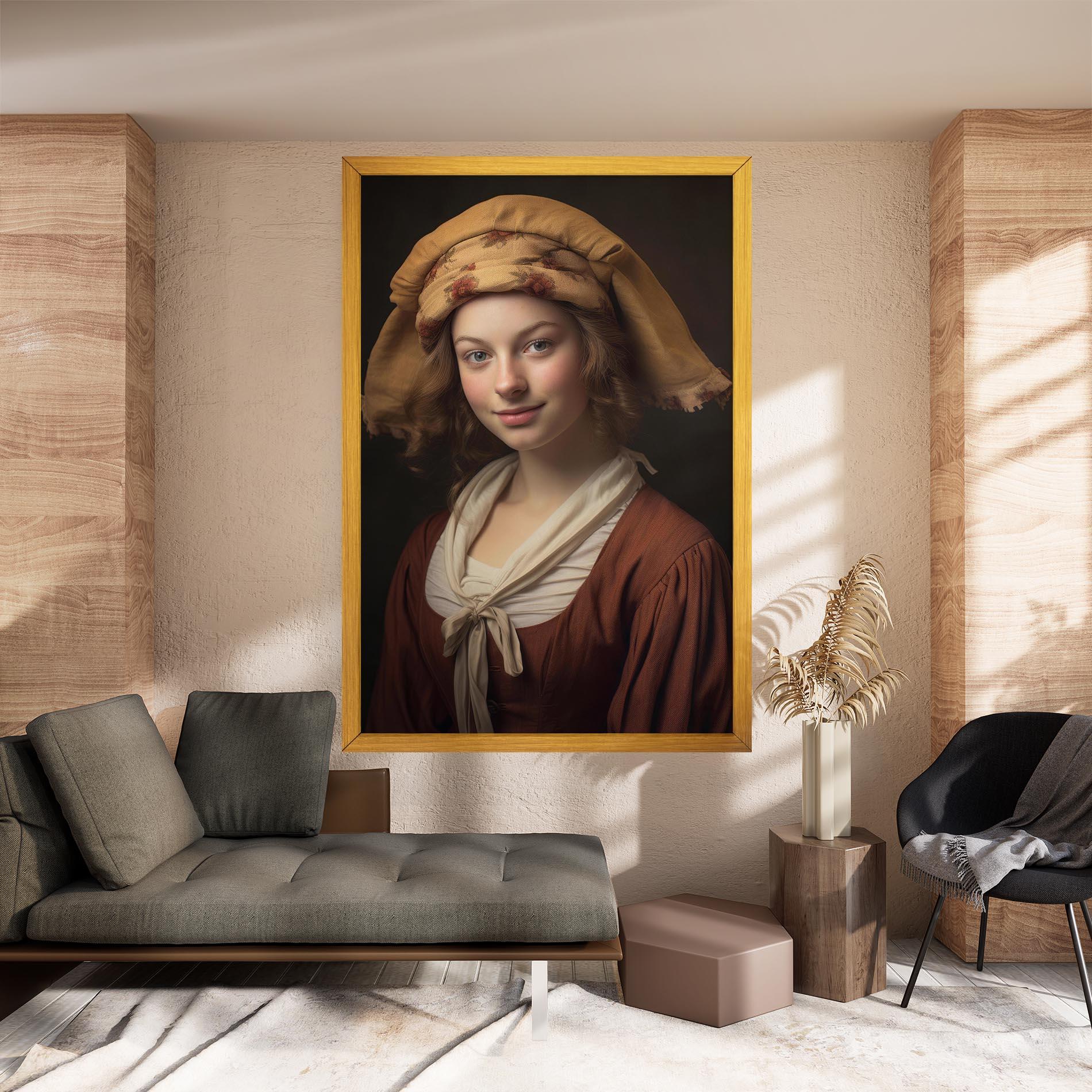 Tablou Canvas Young Vintage Woman mockup 8