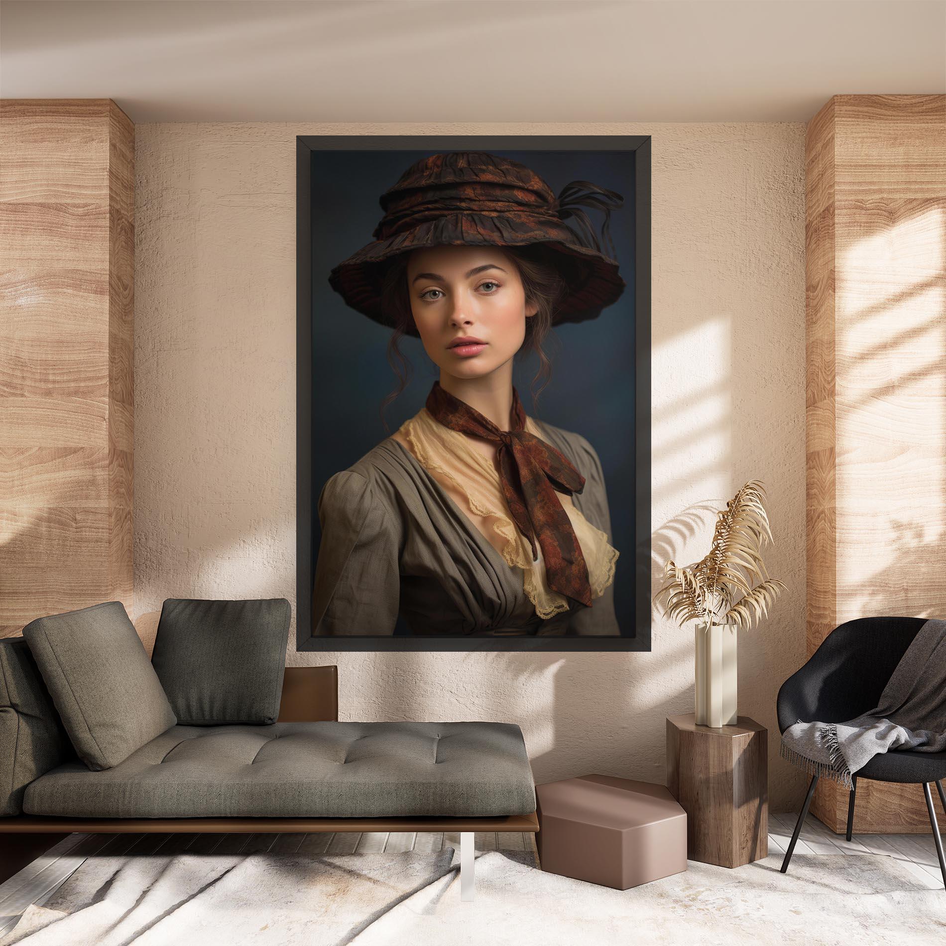 Tablou Canvas Brown Vintage Hat mockup 8