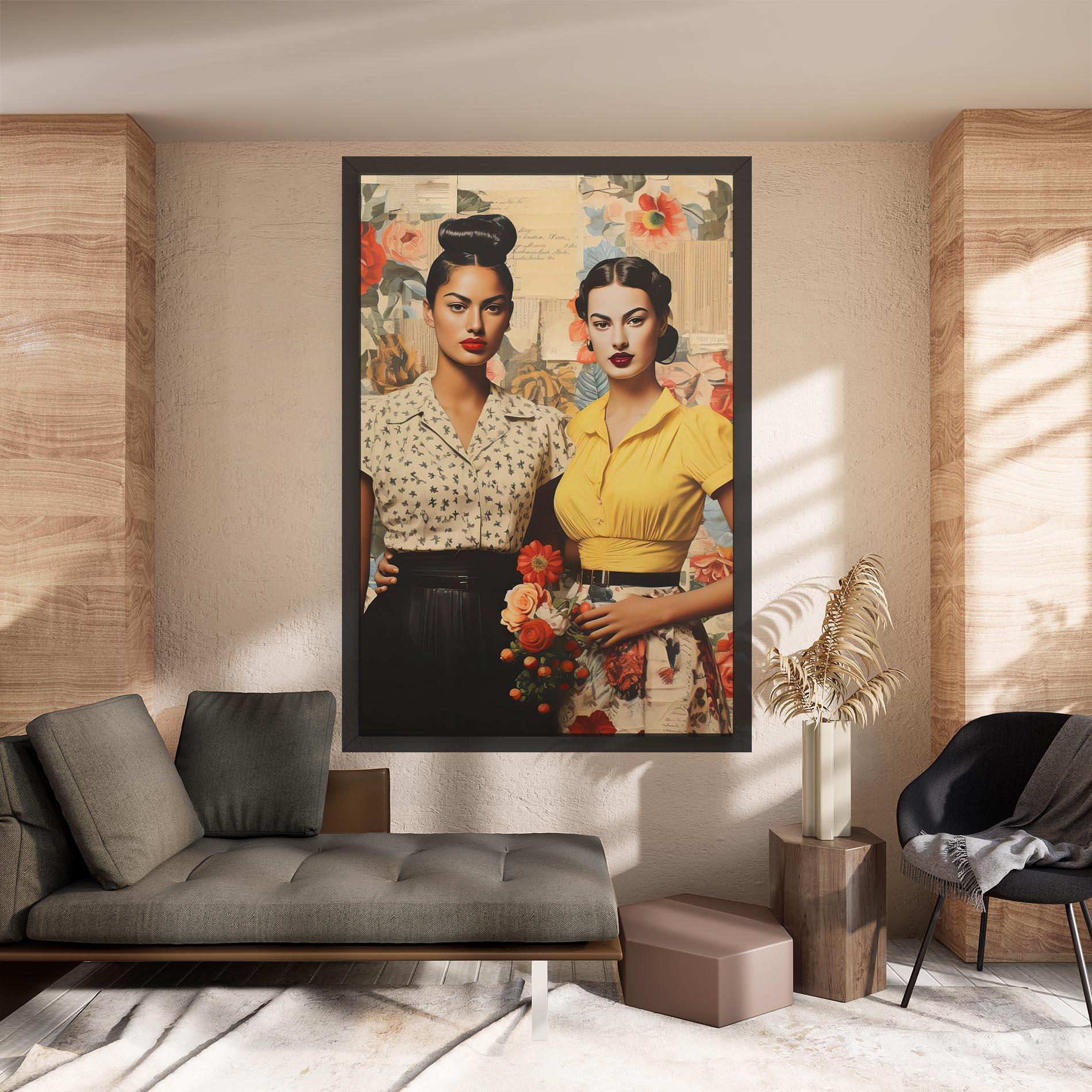 Tablou Canvas Friendship Vintage Power mockup 8